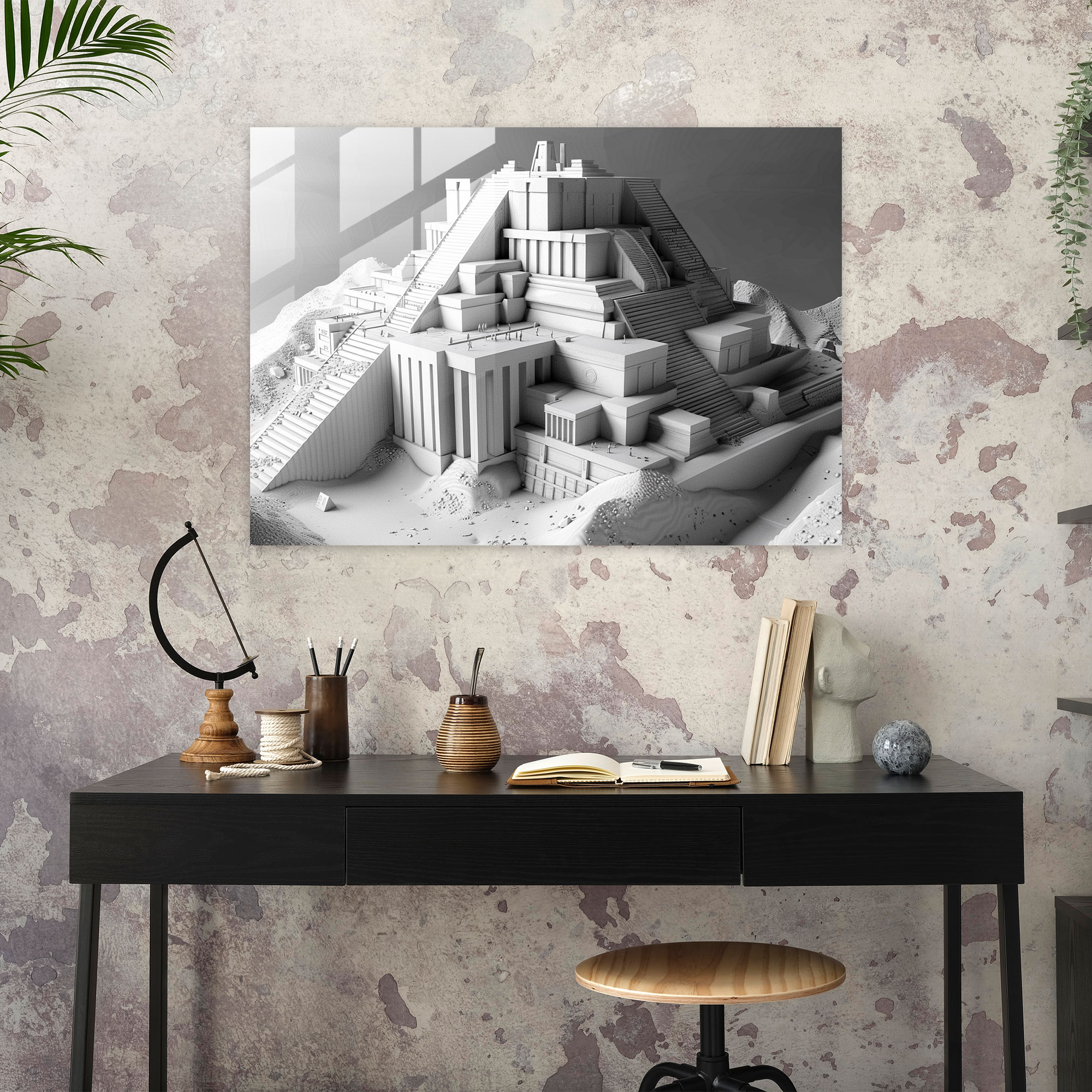 Sumerians Glass Wall Art - Sumerians, Abstract Art, Wall Decoration, Modern Art