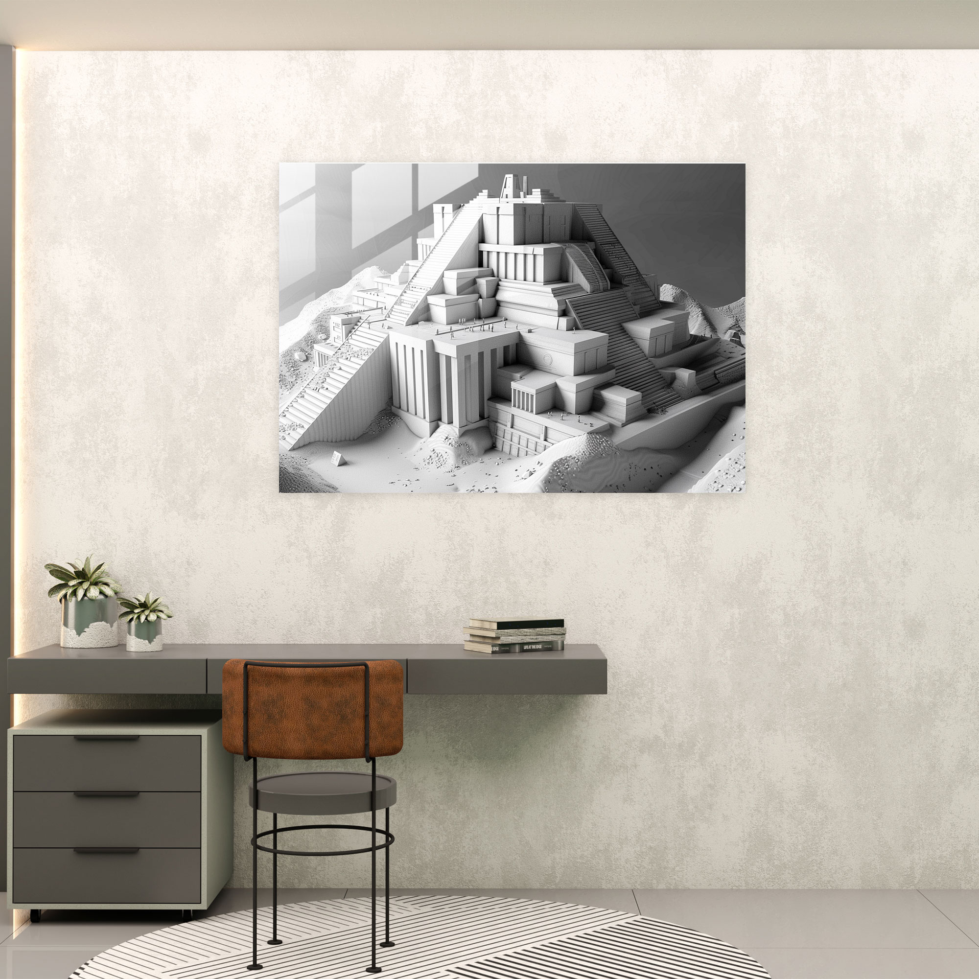 Sumerians Glass Wall Art - Sumerians, Abstract Art, Wall Decoration, Modern Art