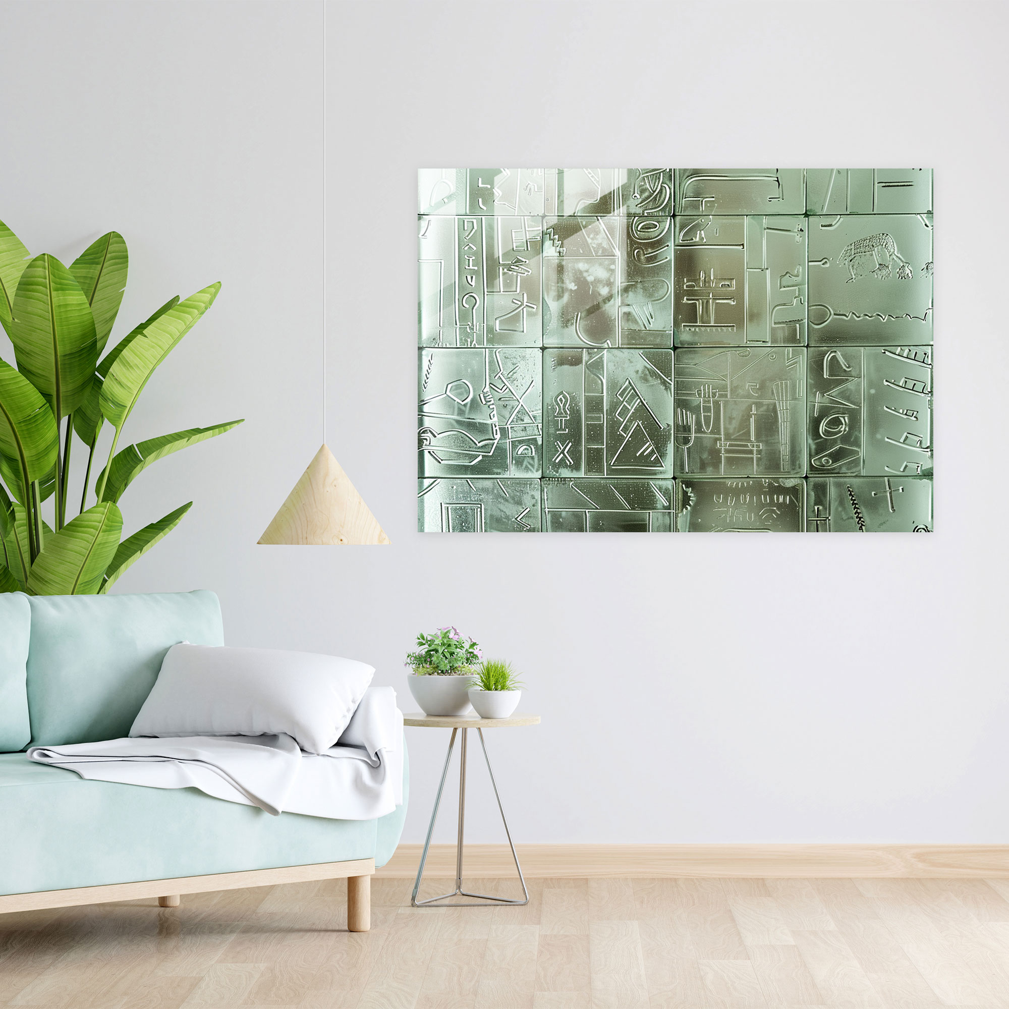 Sumerians Glass Print - Sumerians, Modern Art, Glass Print, Home Decoration