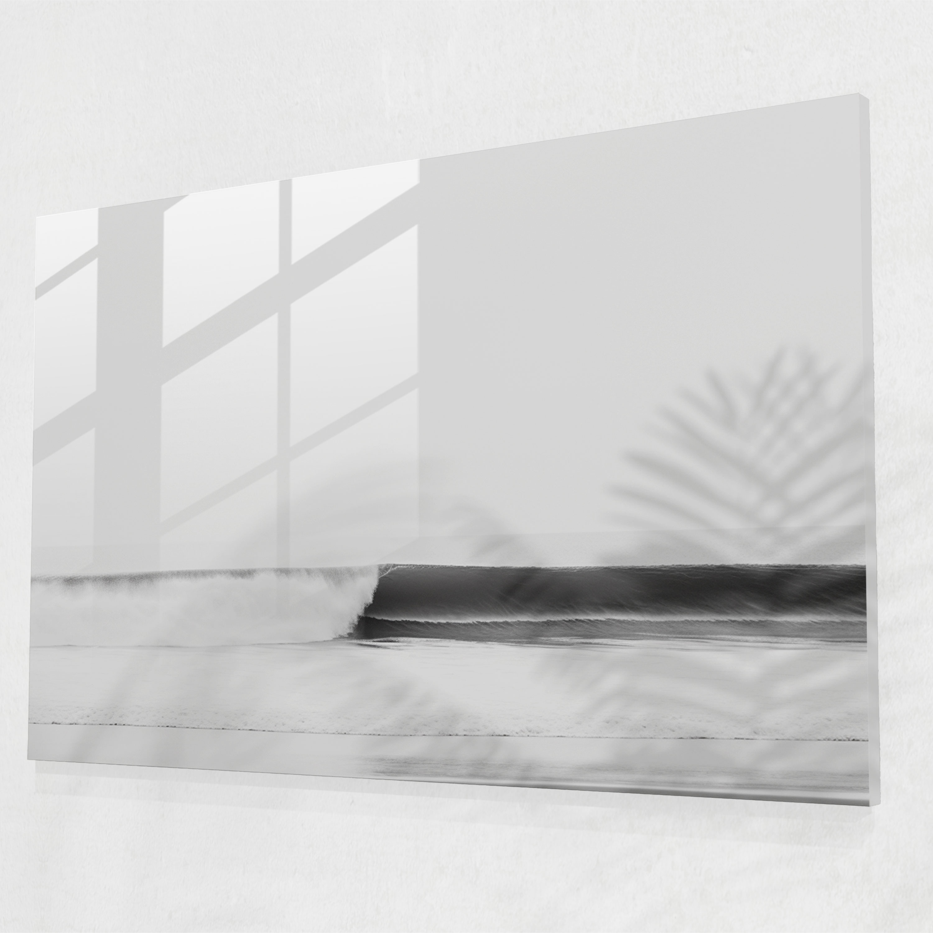 Lone Surfer Glass Print - Surf, Serenity, Glass Print, Wave