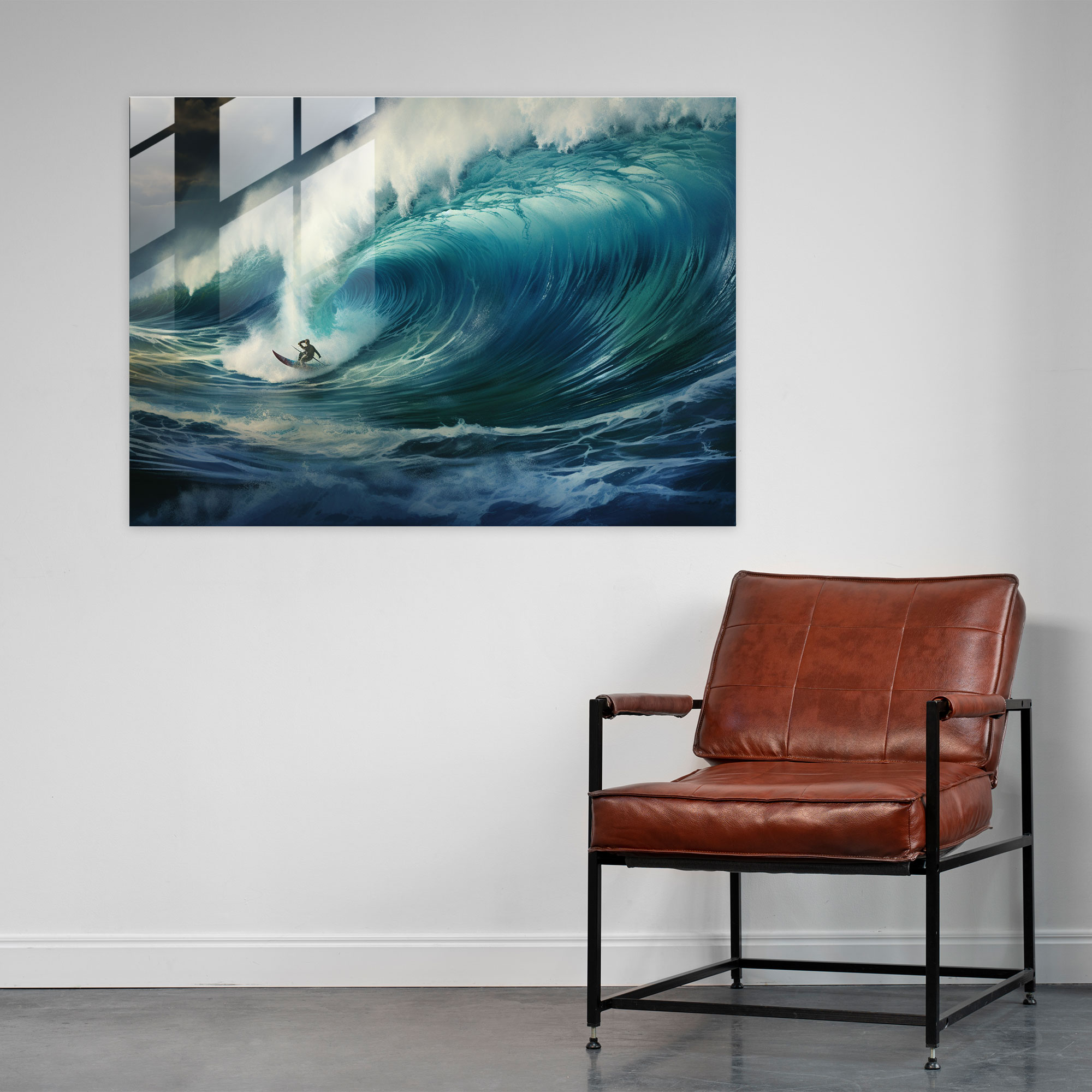 Surfing Glass Print - Surf, Glass Print, Expressive Style, Home Decoration