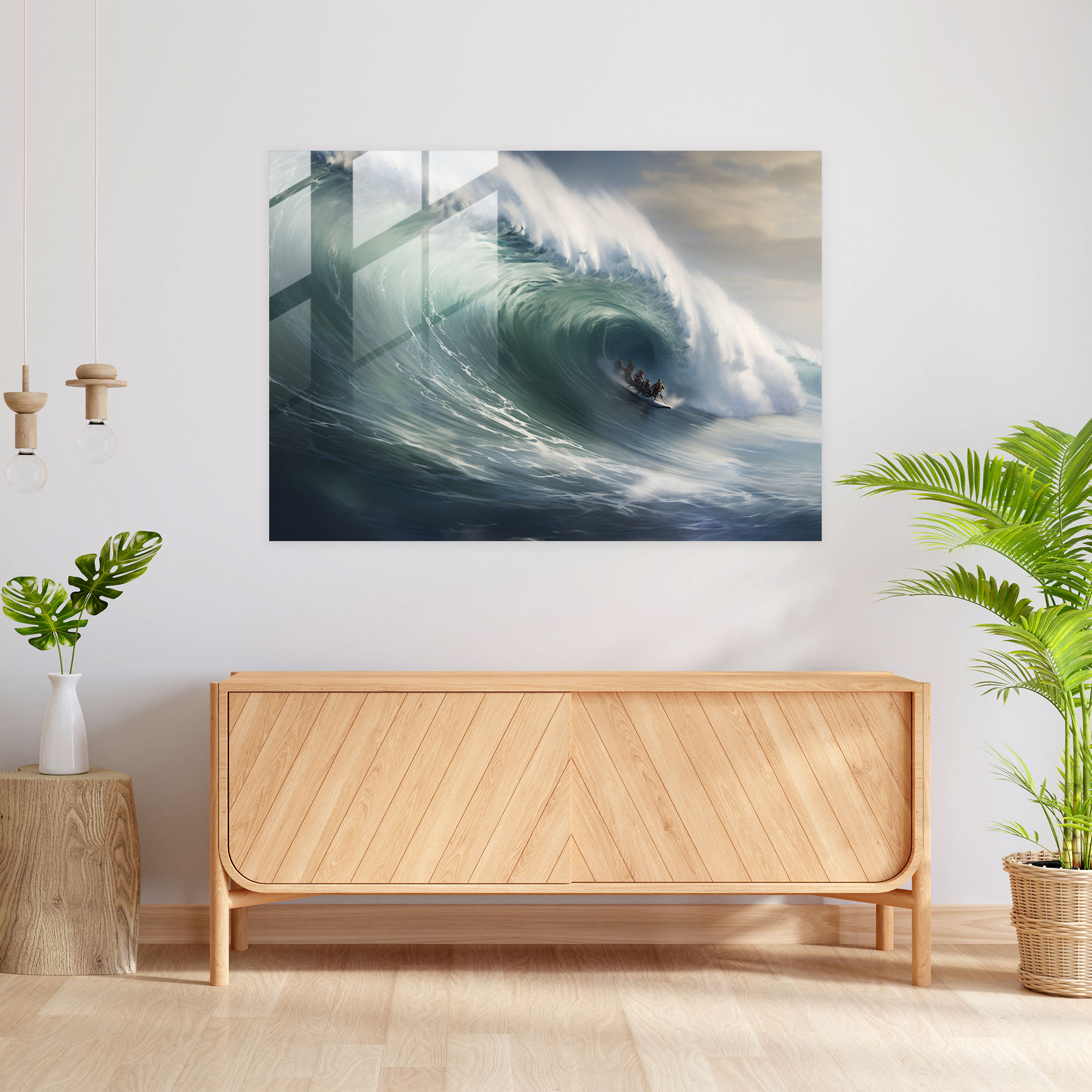 Epic Surf Glass Print - Surf, Modern Art, Glass Art, Wall Decoration