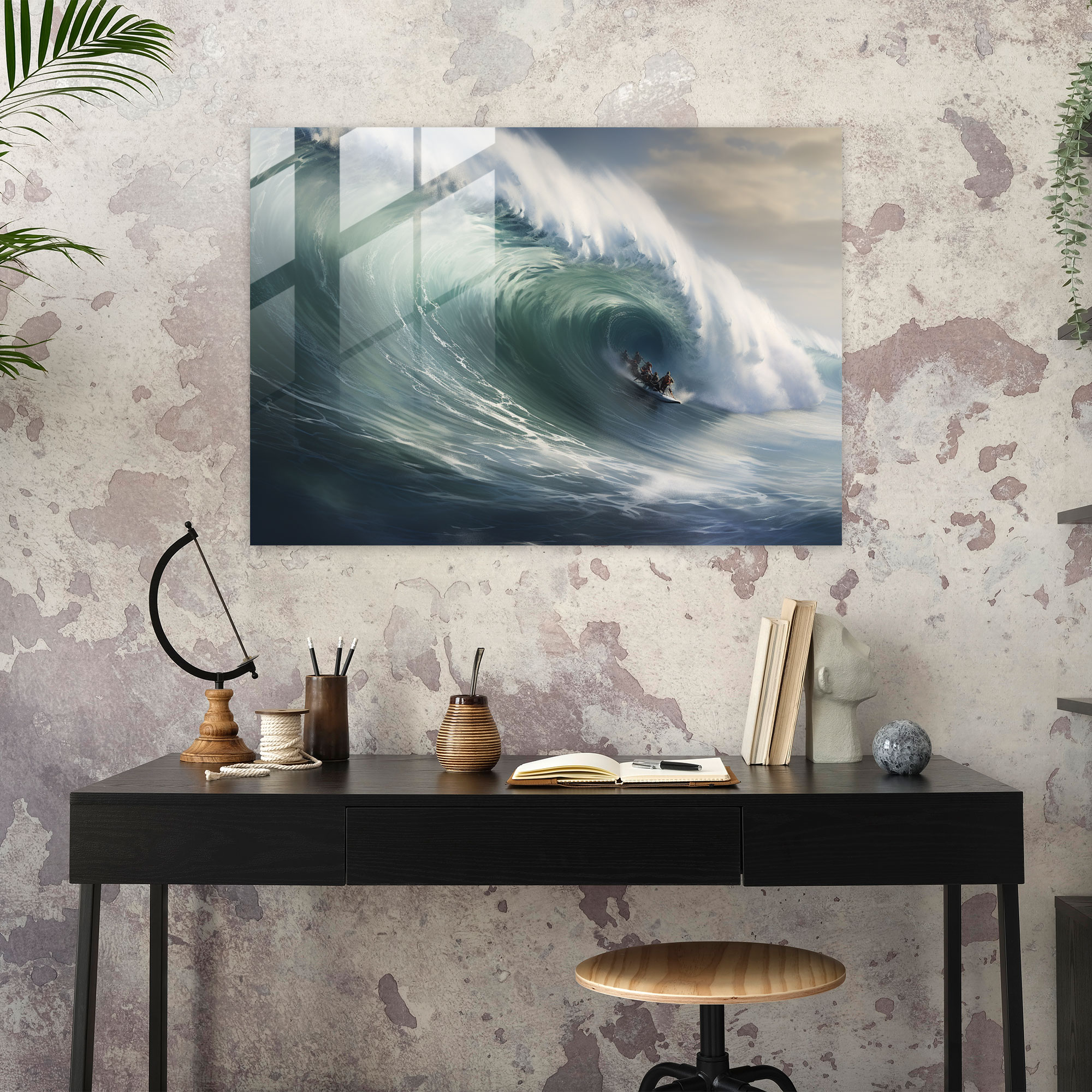 Epic Surf Glass Print - Surf, Modern Art, Glass Art, Wall Decoration