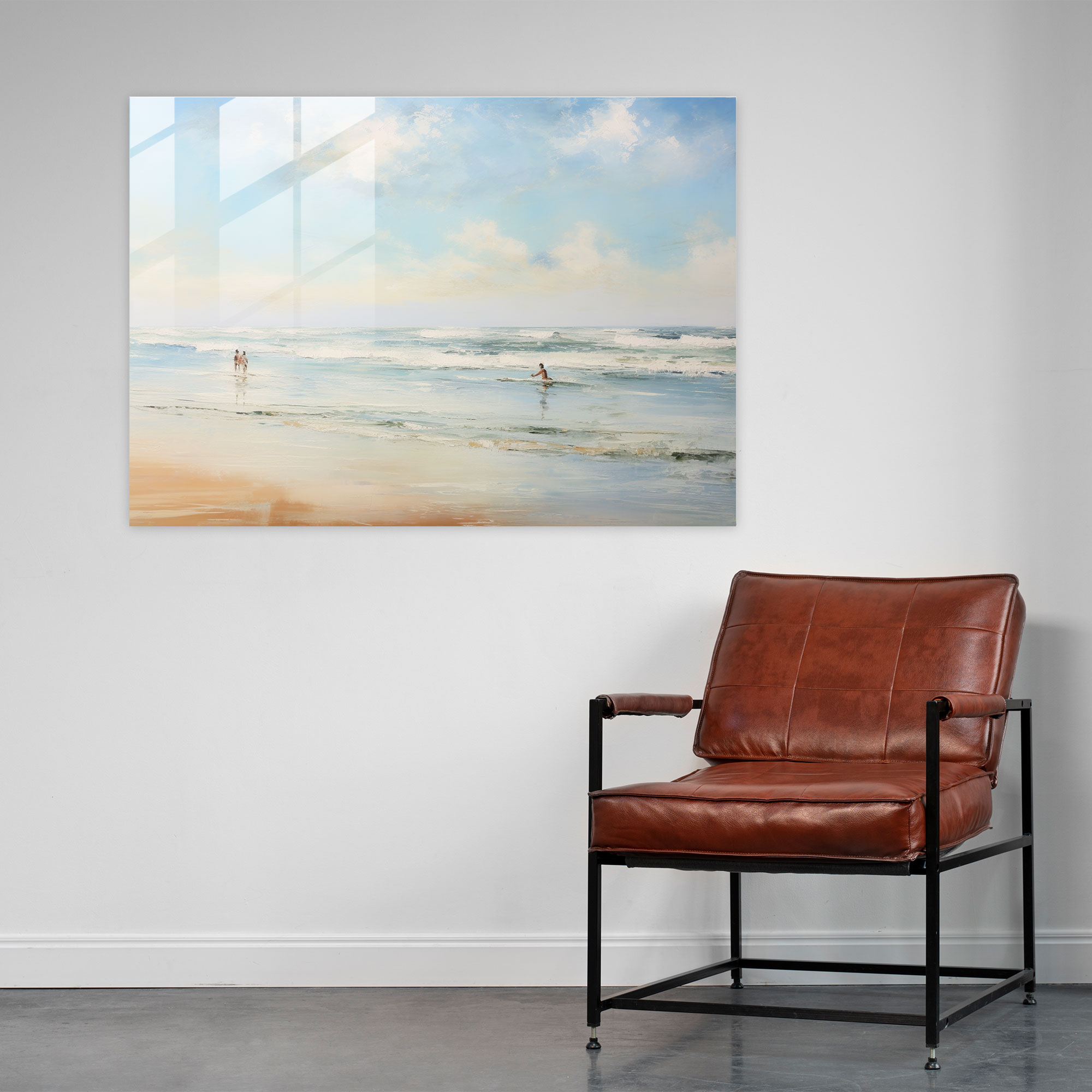 Serene Surf Glass Wall Art - Surf, Home Decoration, Serene Surf Glass Wall Art, Glass Art