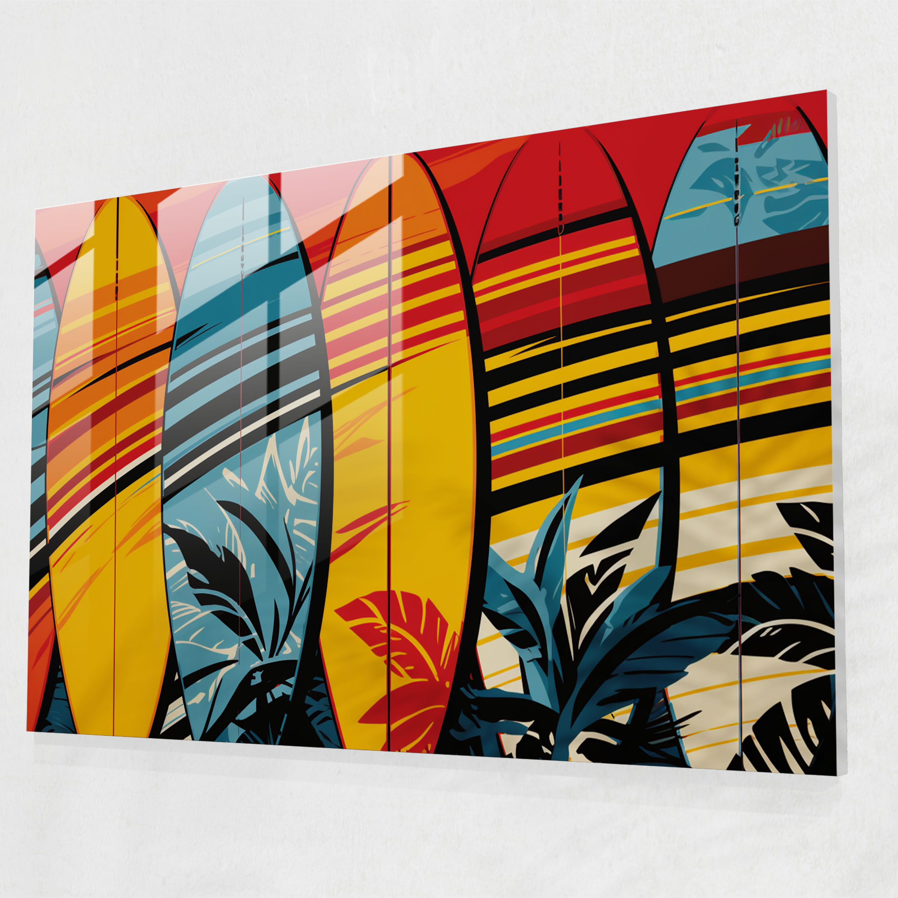 Surf Glass Print - Surf, Playful, Glass Print, Ocean