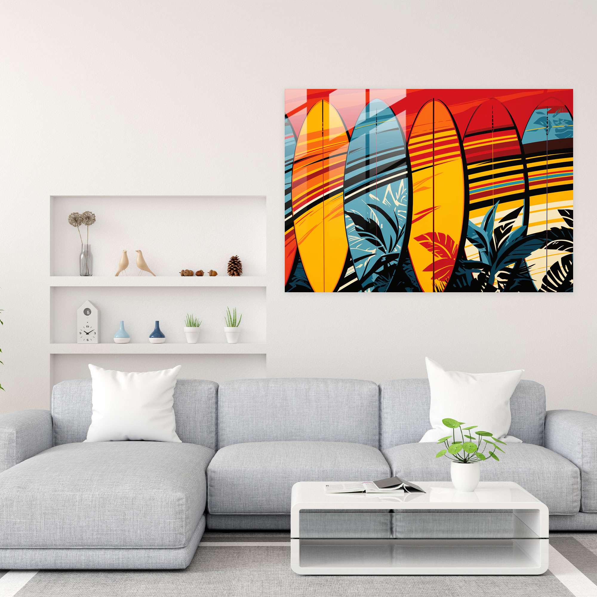 Surf Glass Print - Surf, Playful, Glass Print, Ocean