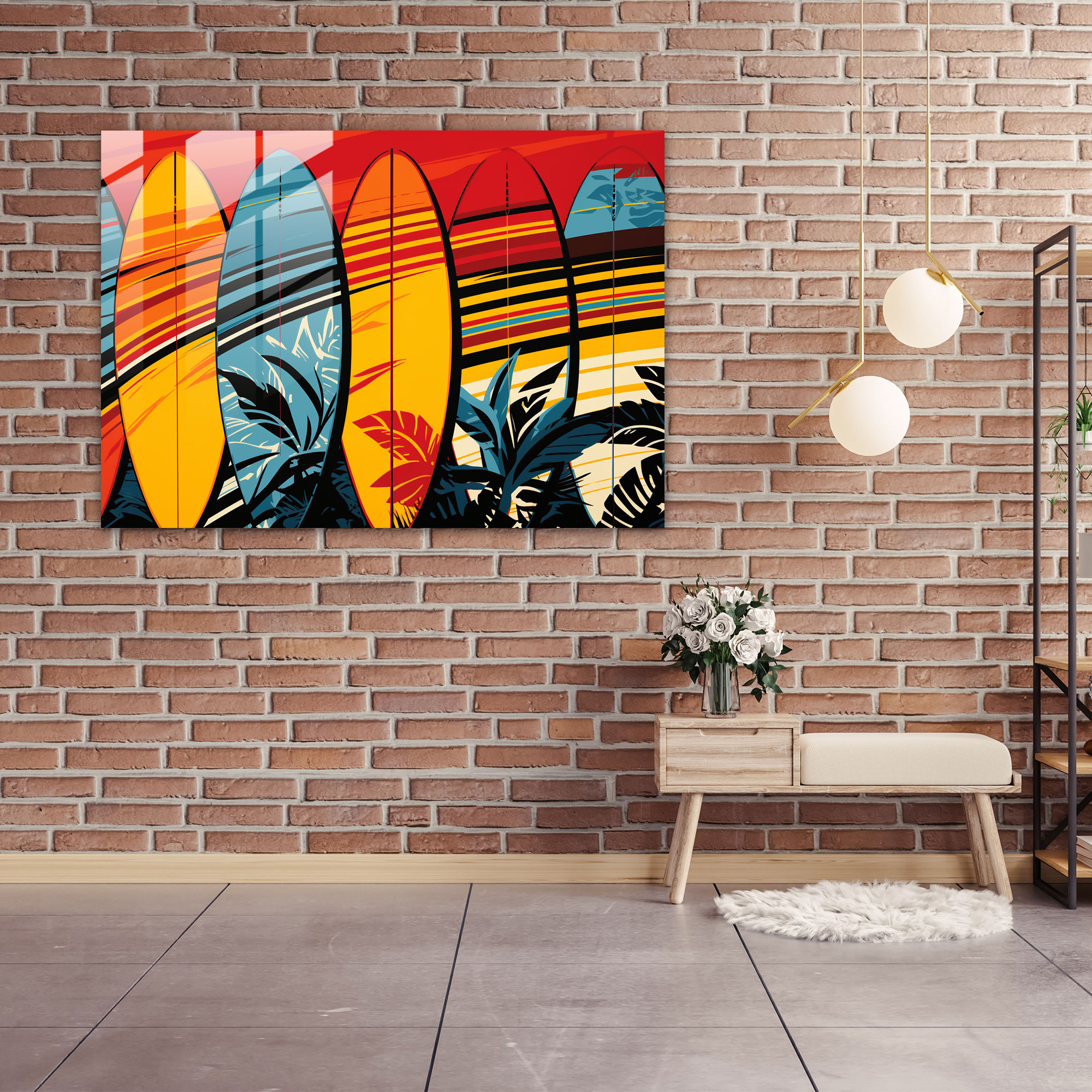 Surf Glass Print - Surf, Playful, Glass Print, Ocean