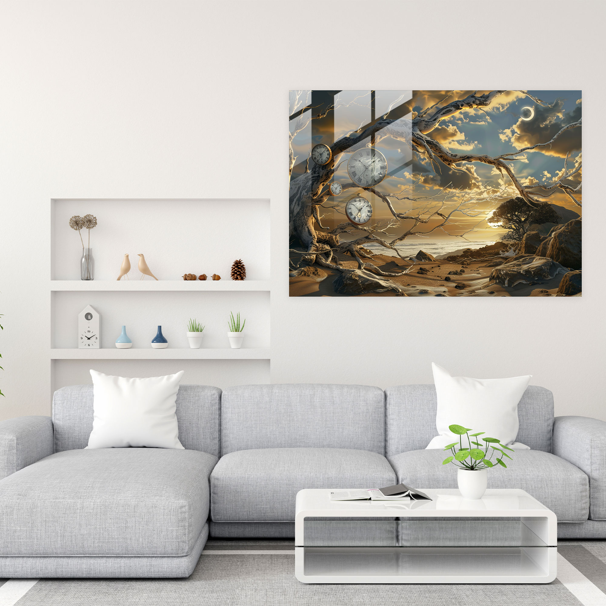 Surrealism Art Glass Wall Art - Surrealism Art, Glass Art, Glass Print, Mind-Bending Landscape