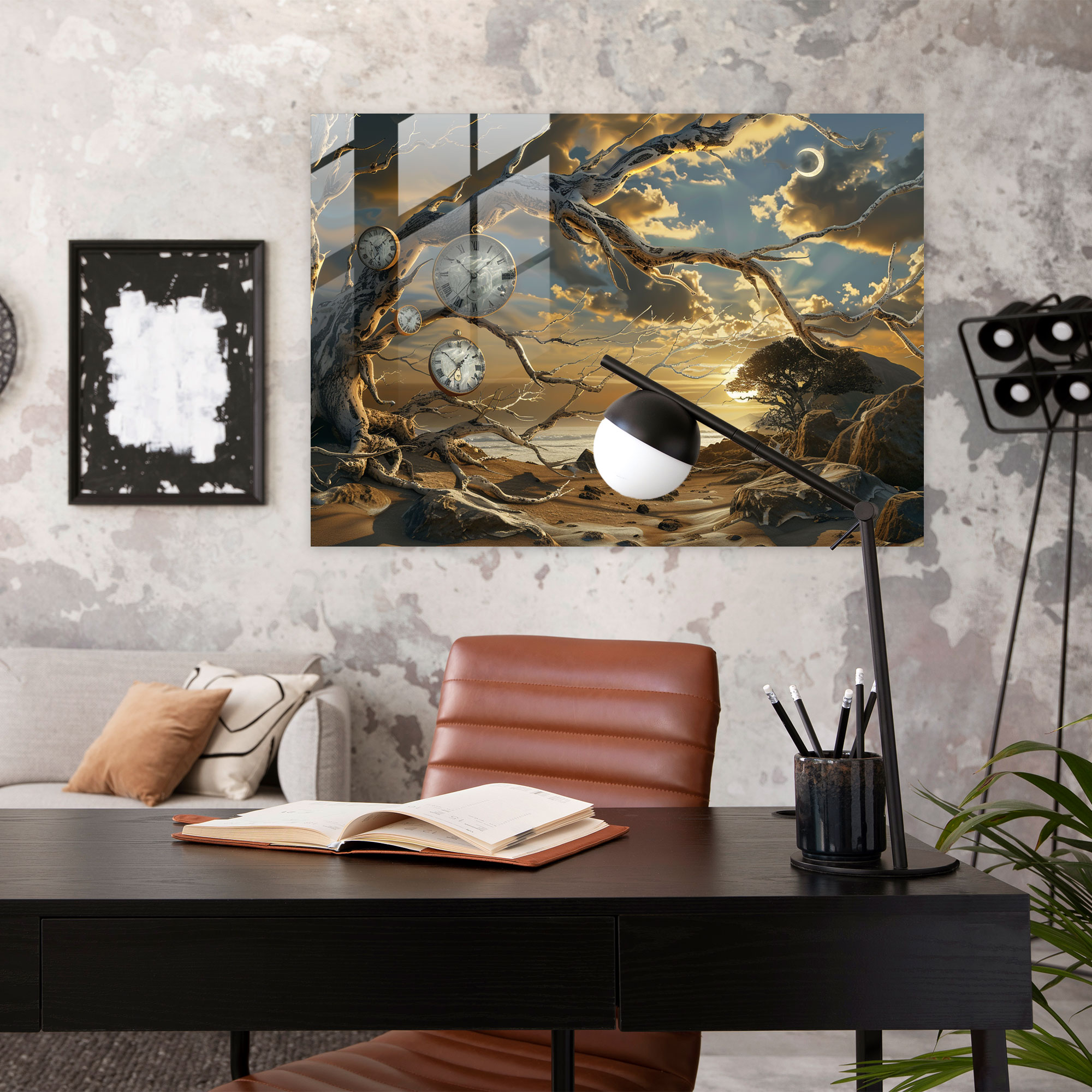 Surrealism Art Glass Wall Art - Surrealism Art, Glass Art, Glass Print, Mind-Bending Landscape