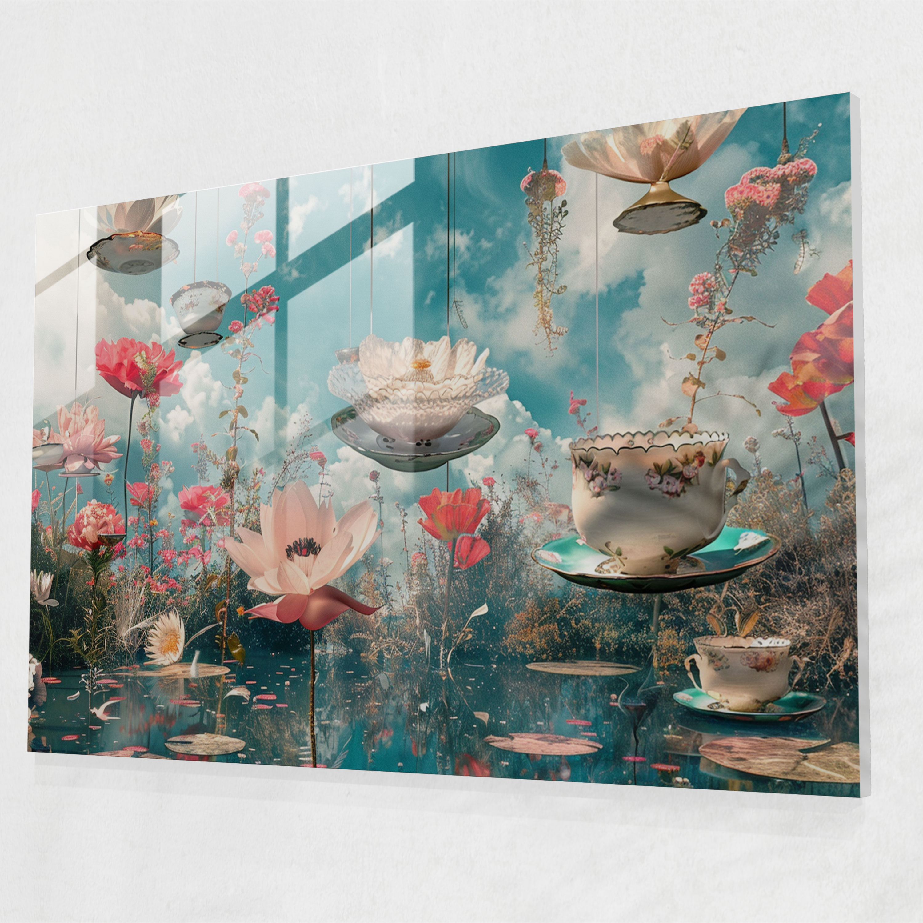 Surrealism Art Glass Wall Art - Surrealism Art, Home Decoration, Glass Print, Glass Art