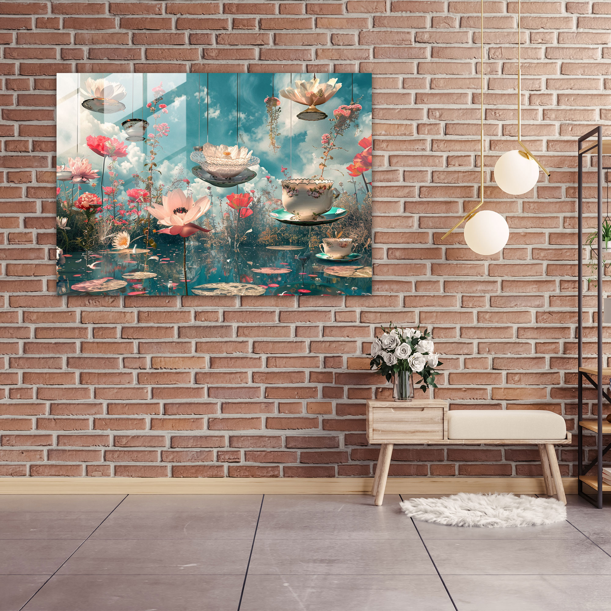 Surrealism Art Glass Wall Art - Surrealism Art, Home Decoration, Glass Print, Glass Art