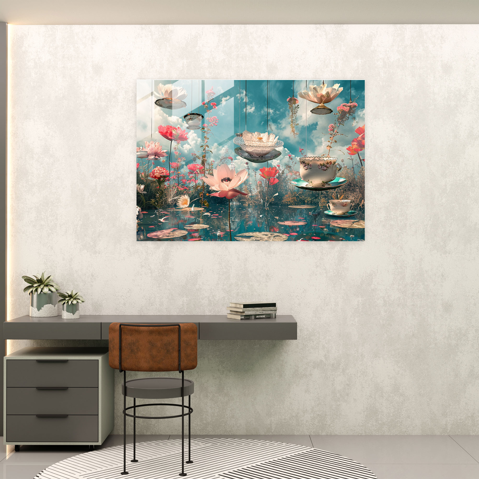 Surrealism Art Glass Wall Art - Surrealism Art, Home Decoration, Glass Print, Glass Art