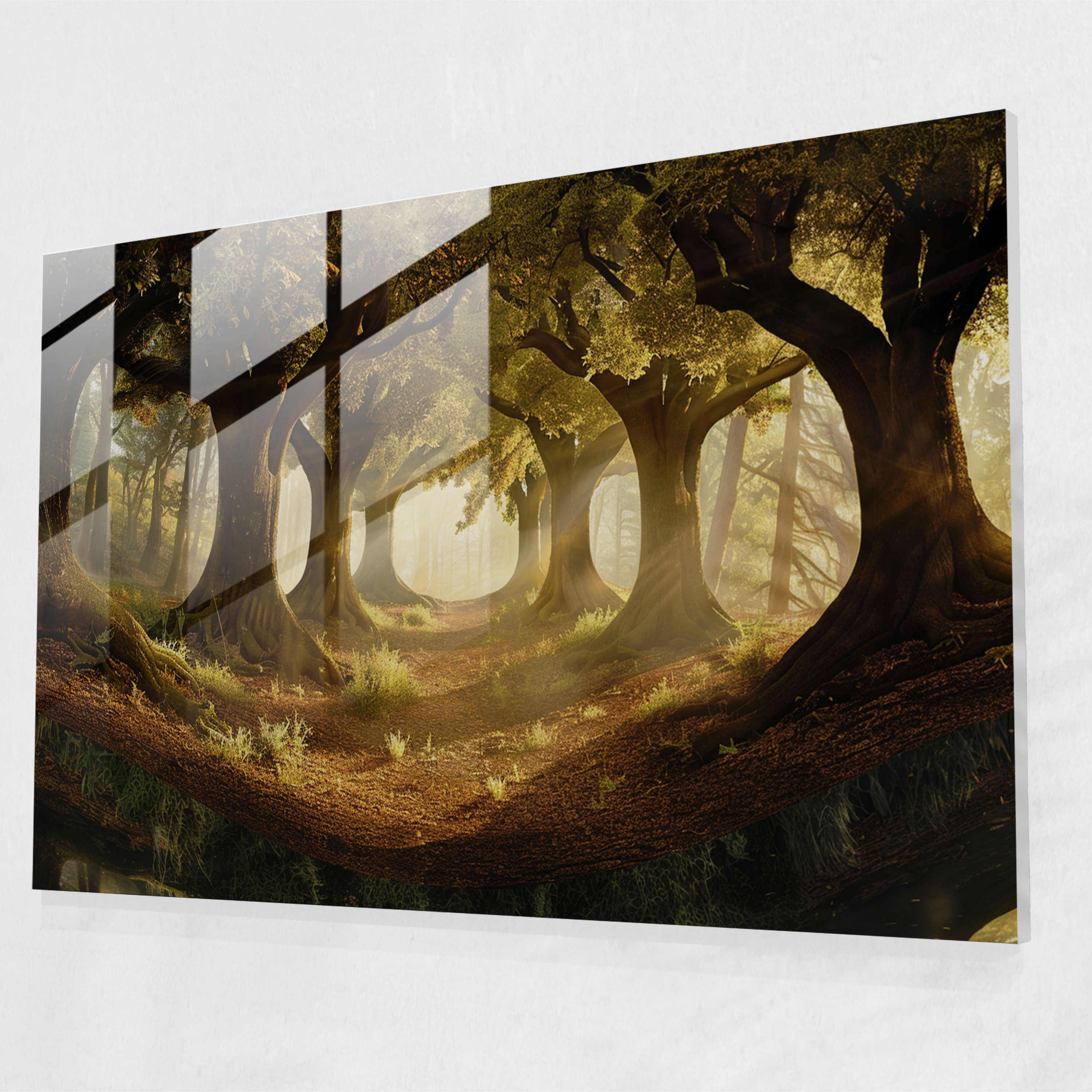 Upside-Down Trees Glass Print - Surrealism Art, Glass Print, Surrealism Art, Home Decoration