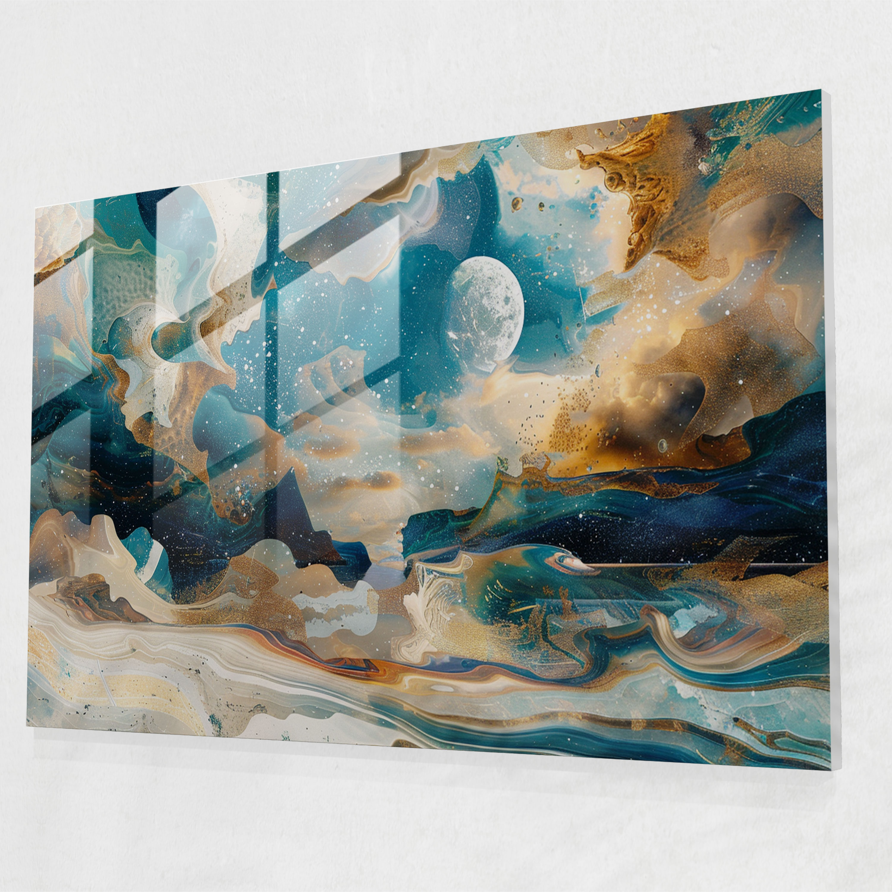 Surrealism Art Home Decoration - Surreal Collage Of Abstract Shapes In Cosmic Landscape - Surrealism Art, Modern Art, Abstract Art, Colorful Decor