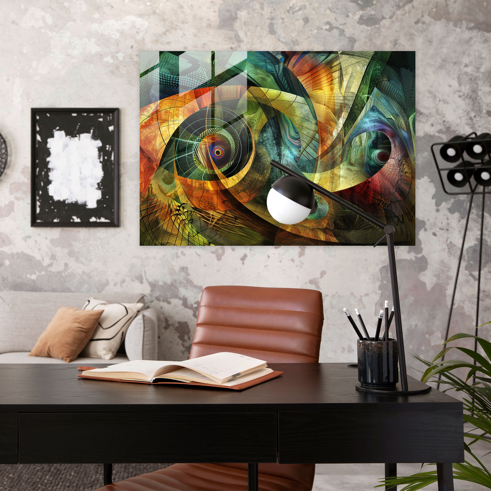 Surrealism Art Glass Print - Abstract Shapes Morphing Into Animals - Surrealism Art, Abstract Design, Home Decoration, Animal Art