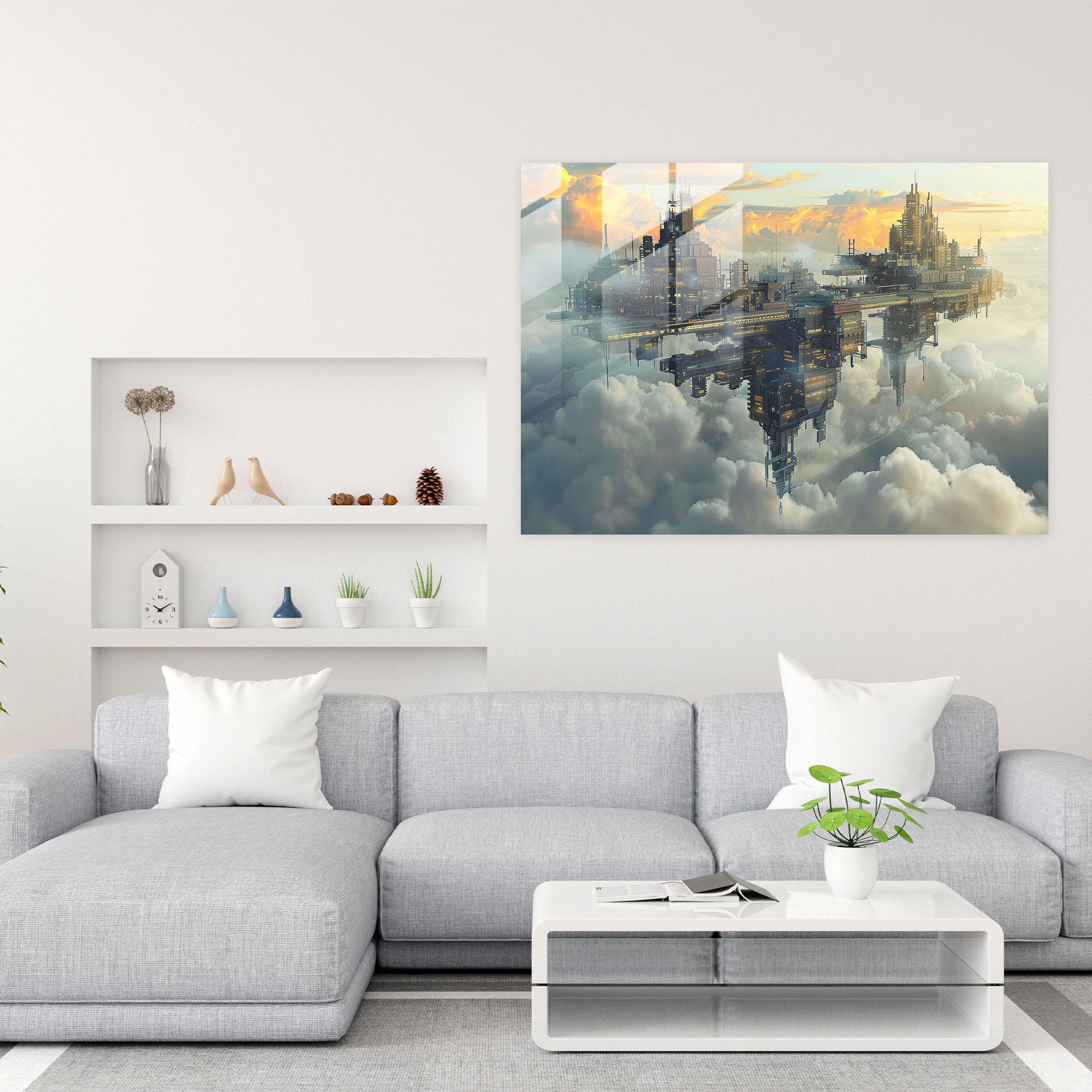 Surrealism Art Glass Print - Surrealism Art, Glass Wall Art, Surrealism Art, Modern Art