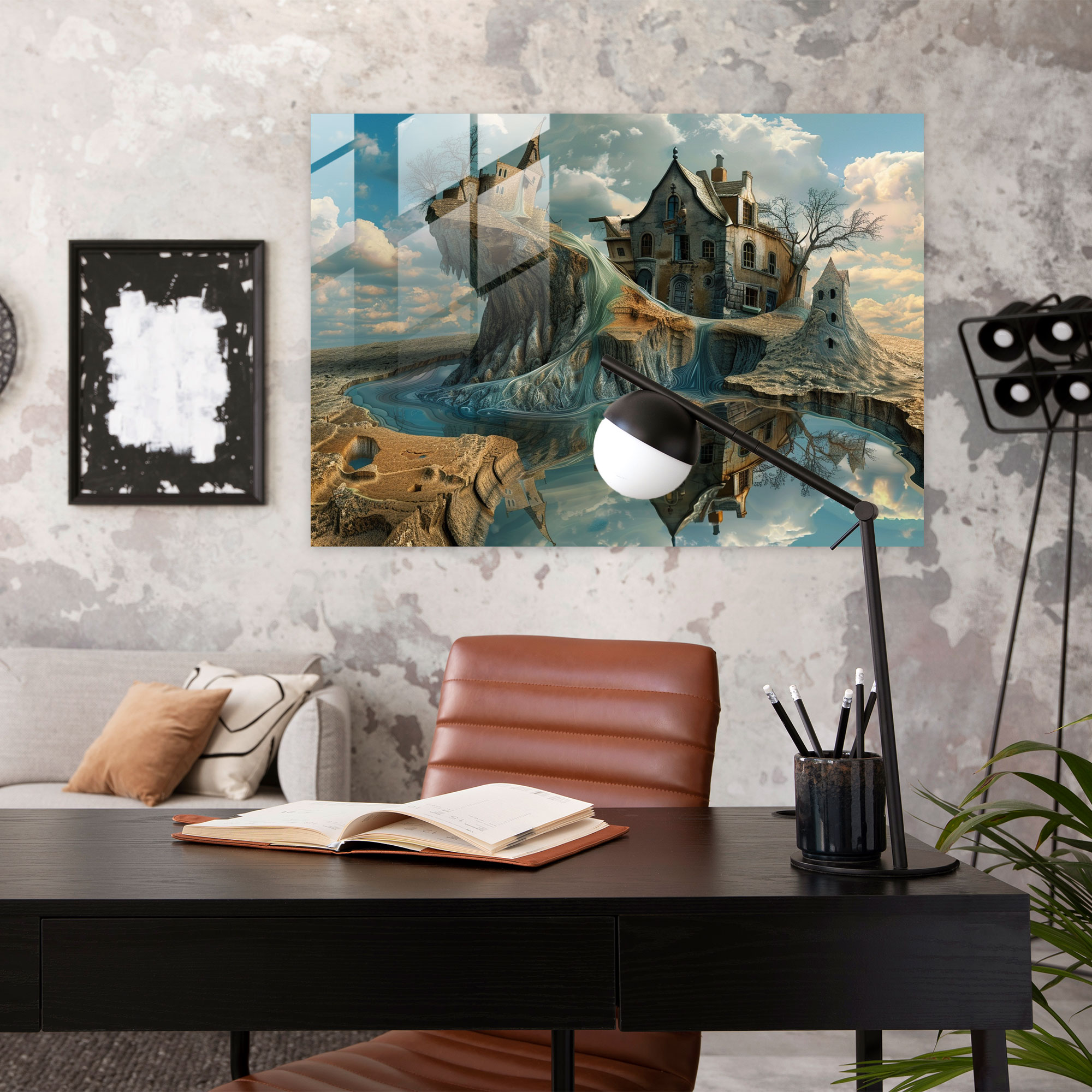 Surrealism Art Glass Wall Art - Surrealism Art, Home Decoration, Wall Decoration, Glass Wall Art