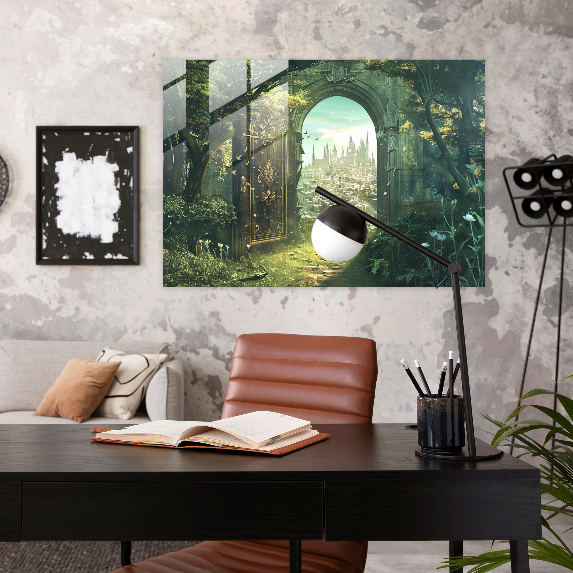 Surrealism Glass Wall Art Modern - Surrealism Art, Glass Wall Art, Forest, Surrealism Art
