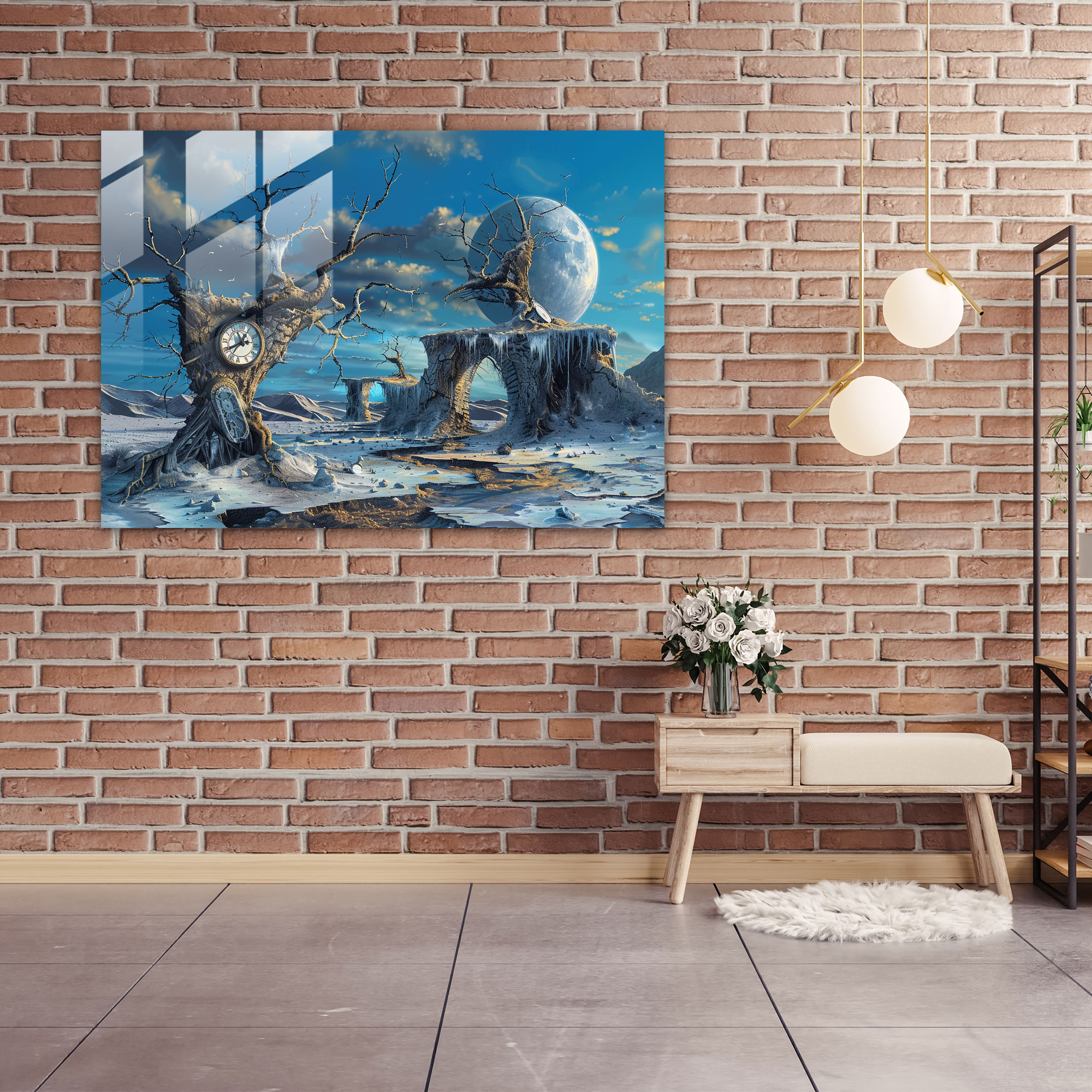 Surrealism Glass Art Modern - Surrealism Art, Landscape, Surrealistic, Modern Art