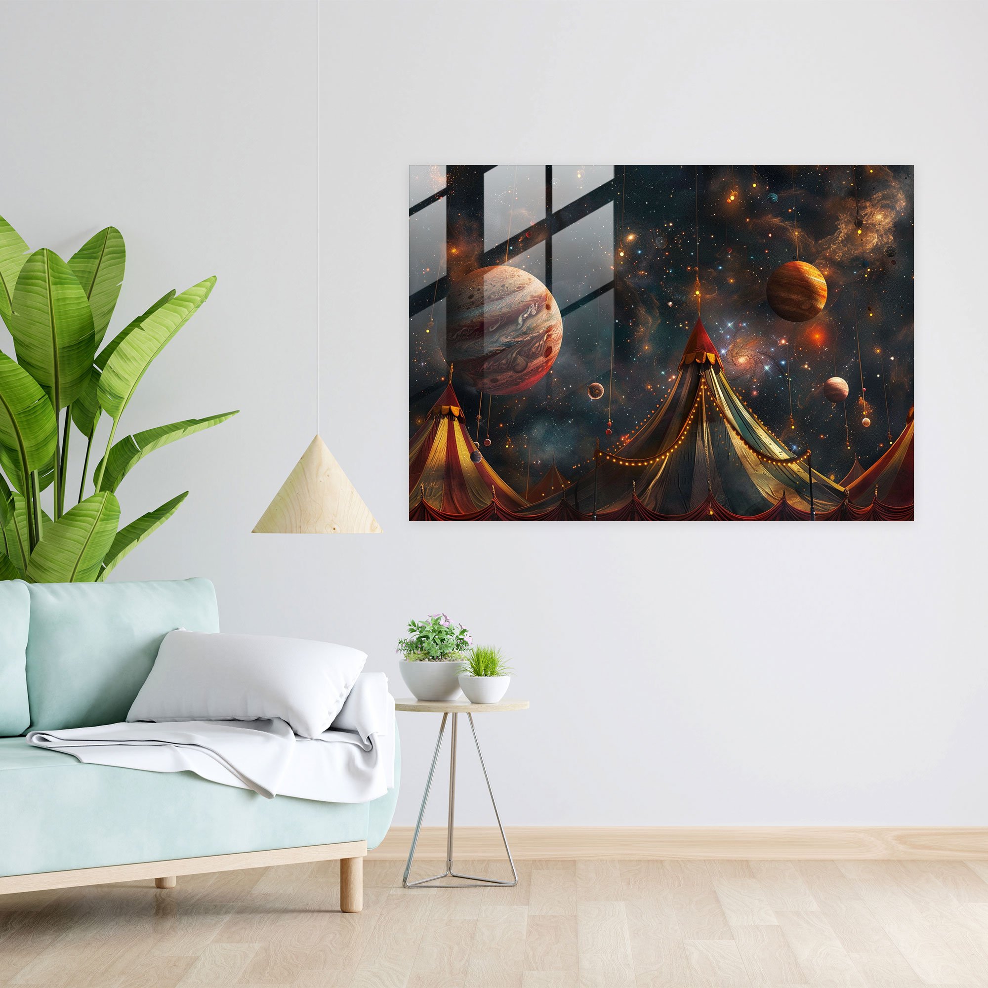 Surrealism Glass Print Wall Decoration - Surrealism Art, Circus Tent, Magical, Wall Decoration