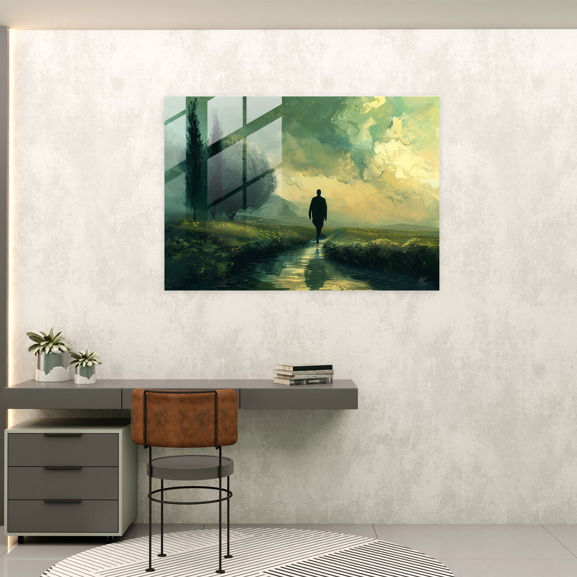 Dreamwalker Glass Home Decoration - Surrealism Art, Home Decoration, Surrealism Art, Glass Print