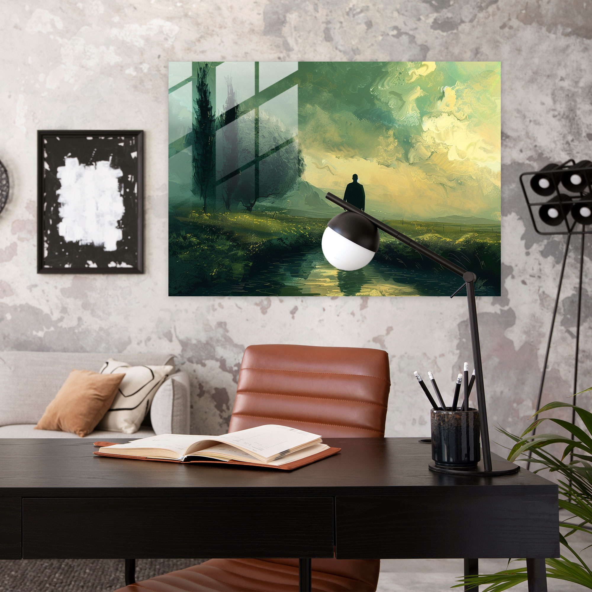 Dreamwalker Glass Home Decoration - Surrealism Art, Home Decoration, Surrealism Art, Glass Print