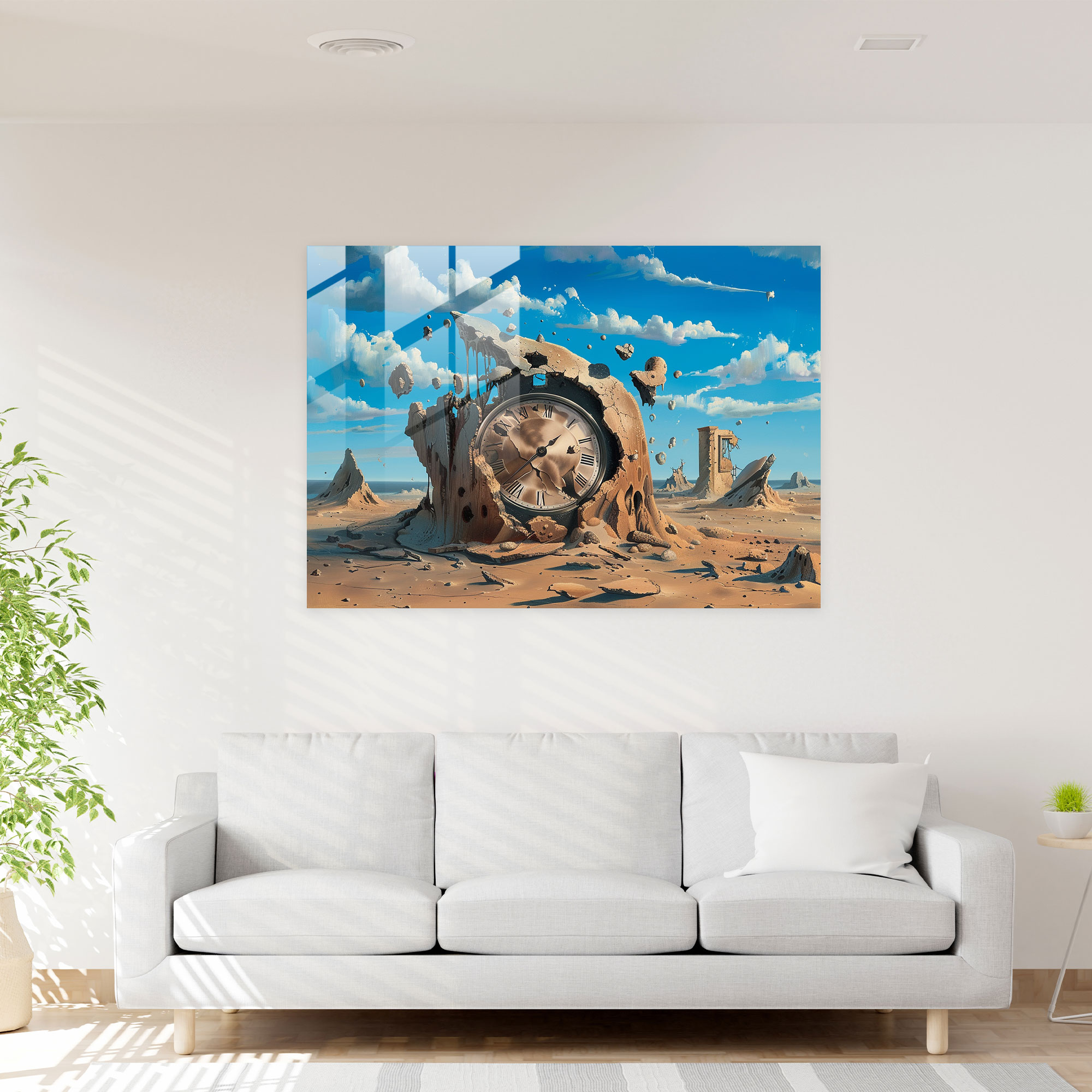 Surrealism Art Glass Print - Surrealism Art, Home Decoration, Modern Art, Wall Decoration