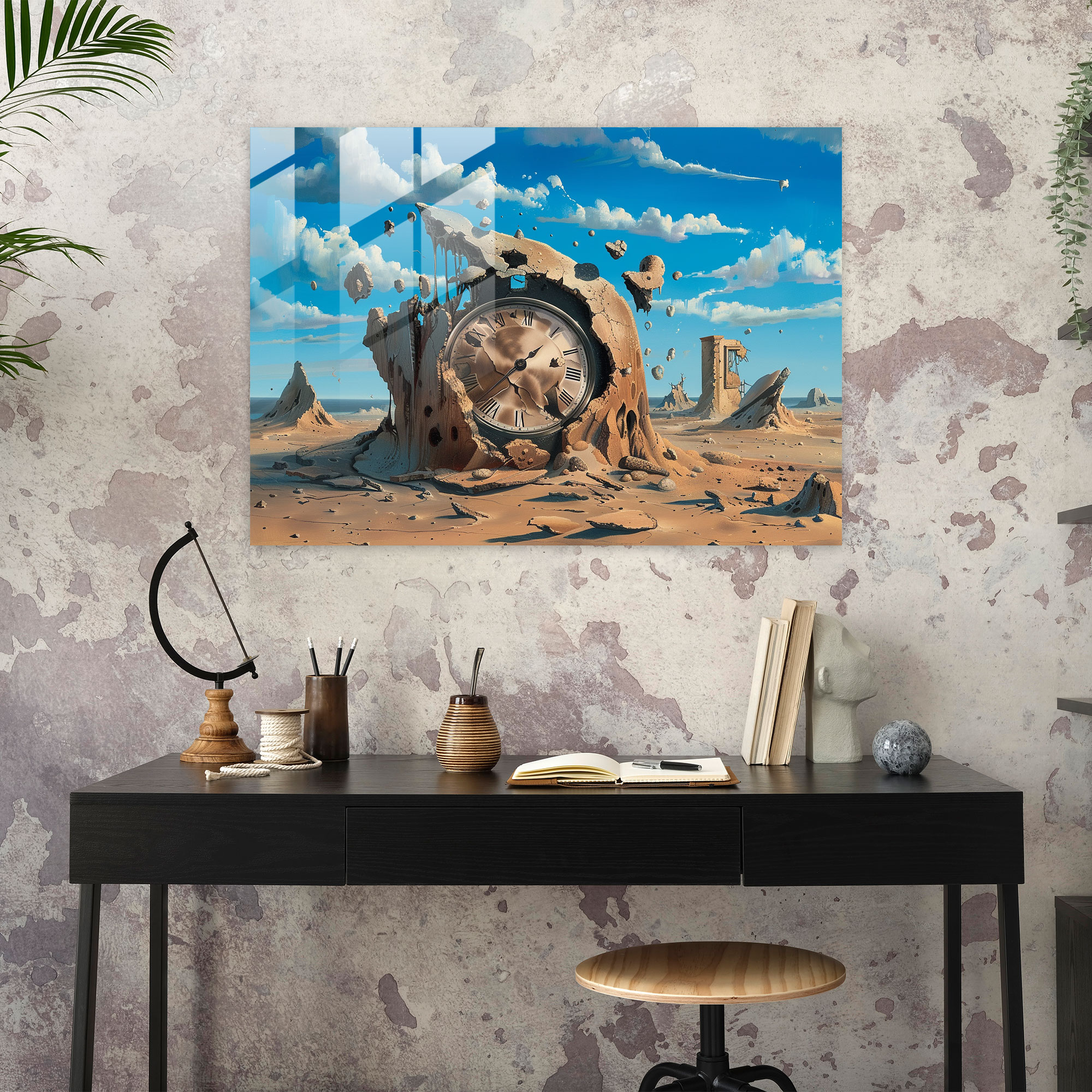 Surrealism Art Glass Print - Surrealism Art, Home Decoration, Modern Art, Wall Decoration