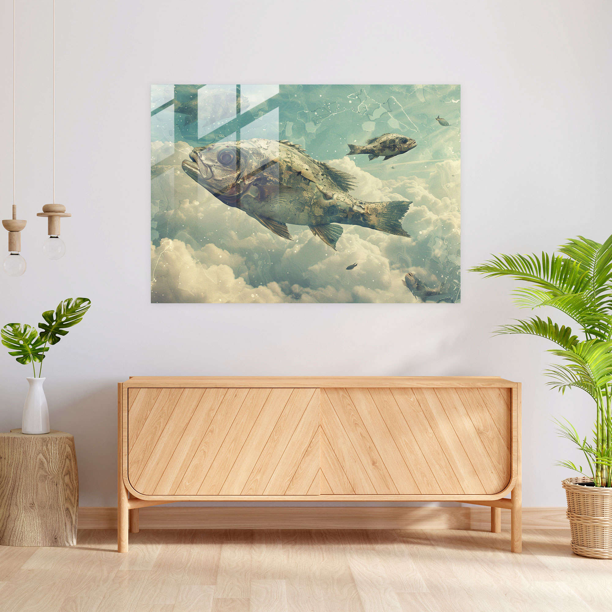 Dreamlike Surrealism Glass Wall Art - Surrealism Art, Home Decoration, Wall Decoration, Glass Print
