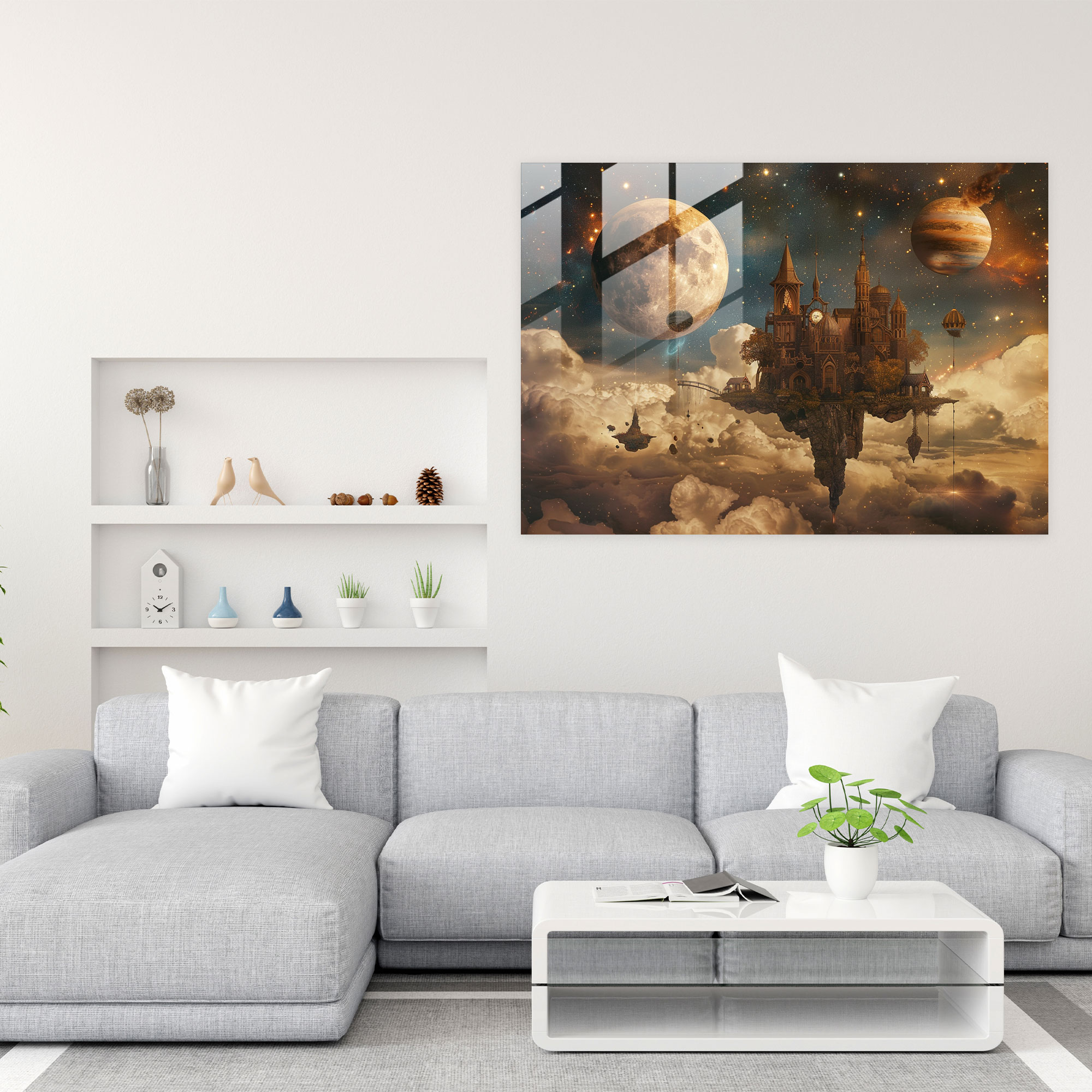Levitating Objects Surrealism Wall Decoration - Surrealism Art, Glass Art, Wall Decoration, Home Decoration