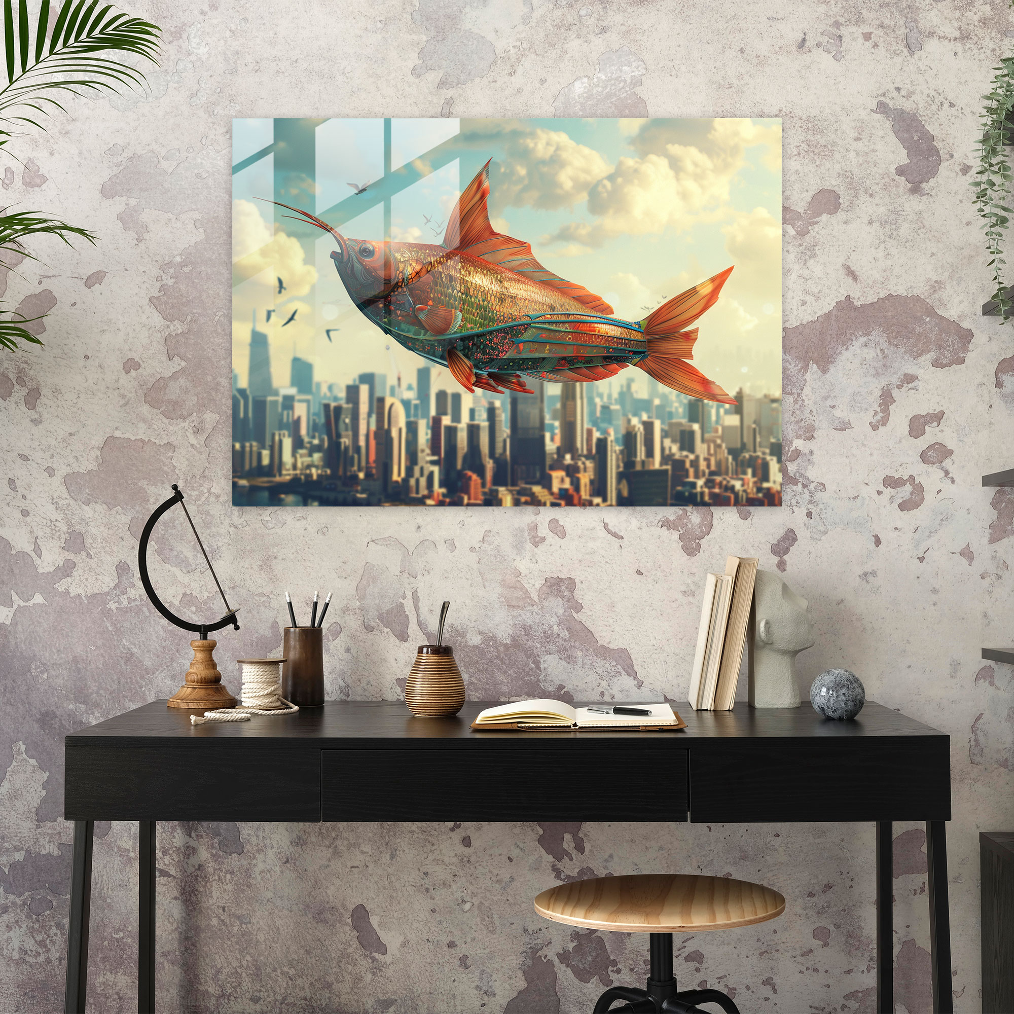 Surrealism Art Glass Wall Art - Surrealism Art, Modern Art, Surrealism Art, Wall Decoration
