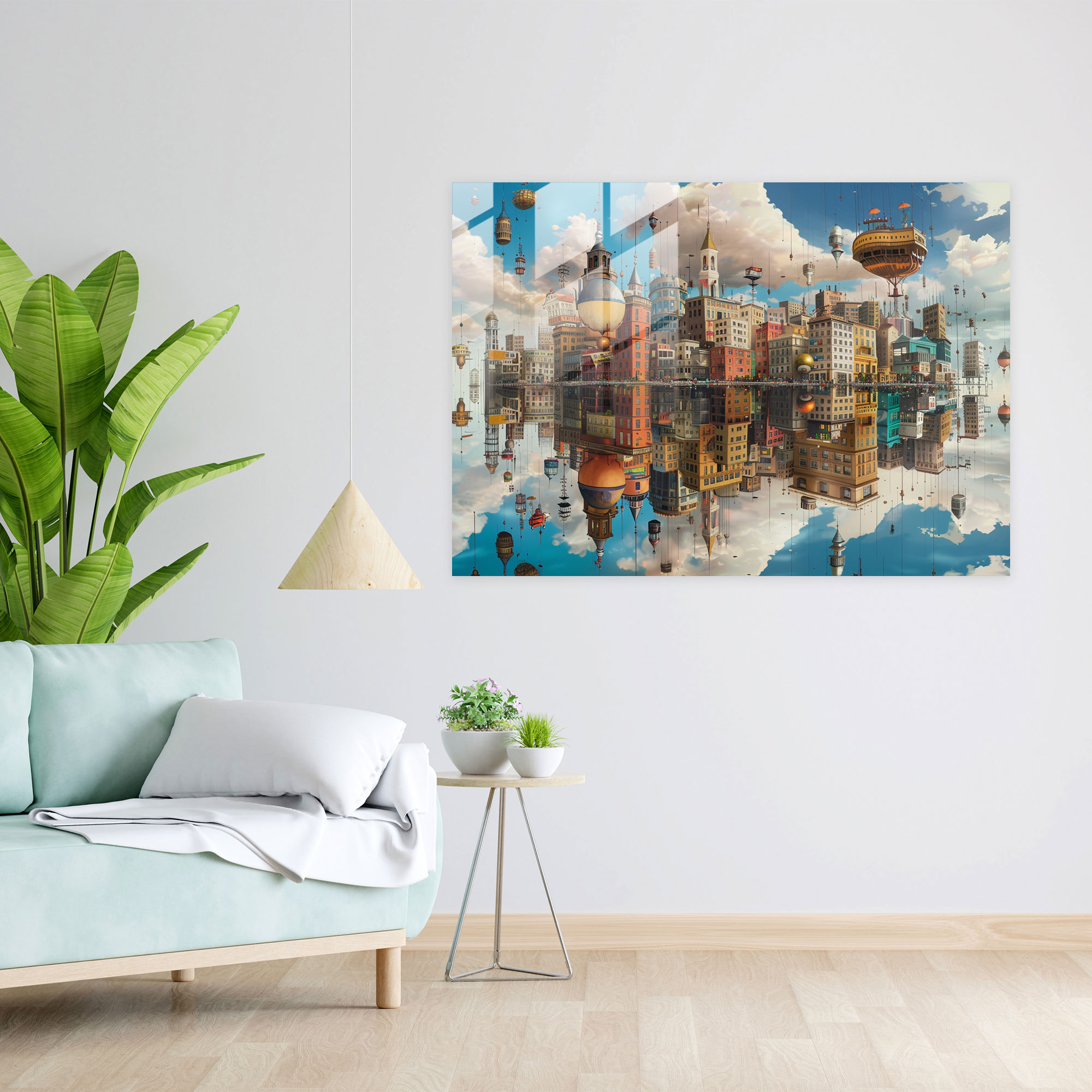 Surrealism Art Glass Print - Surrealism Art, Home Decoration, Wall Decoration, Surrealism Art