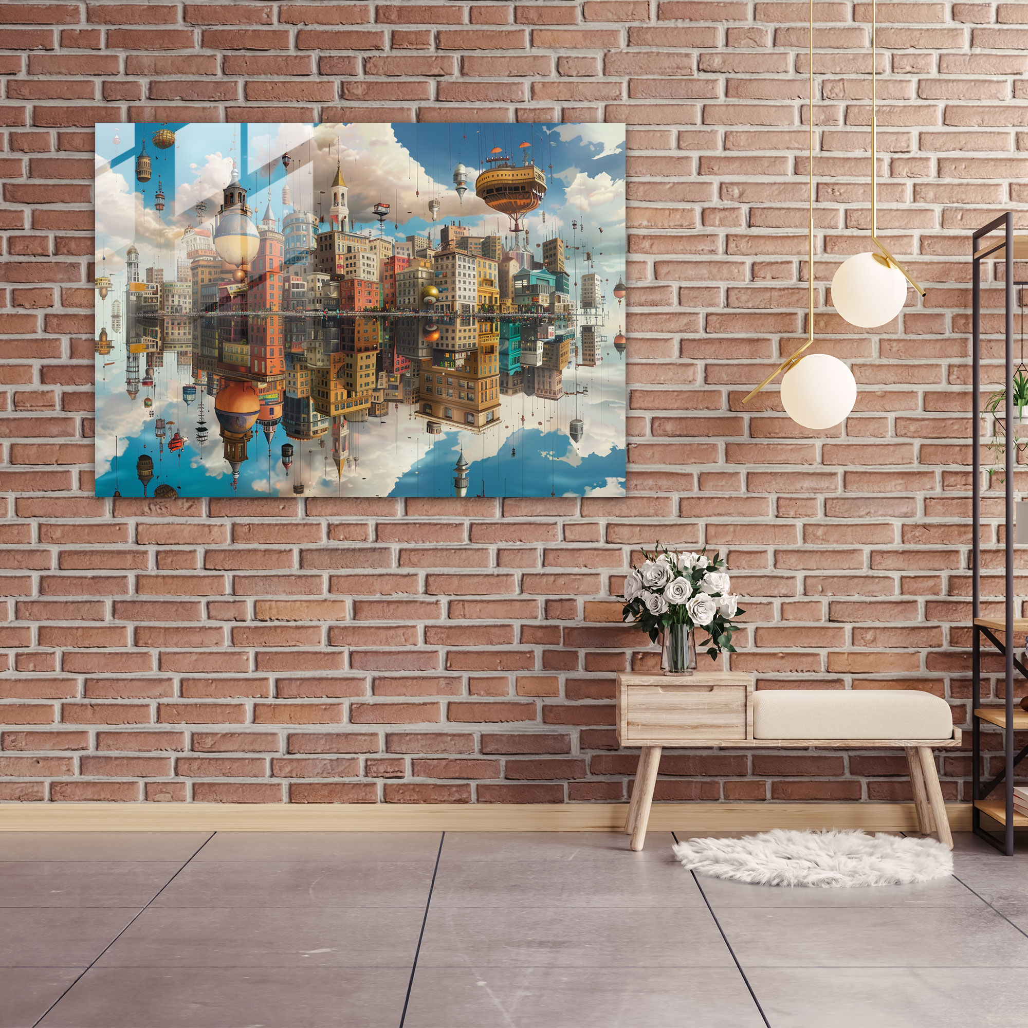 Surrealism Art Glass Print - Surrealism Art, Home Decoration, Wall Decoration, Surrealism Art