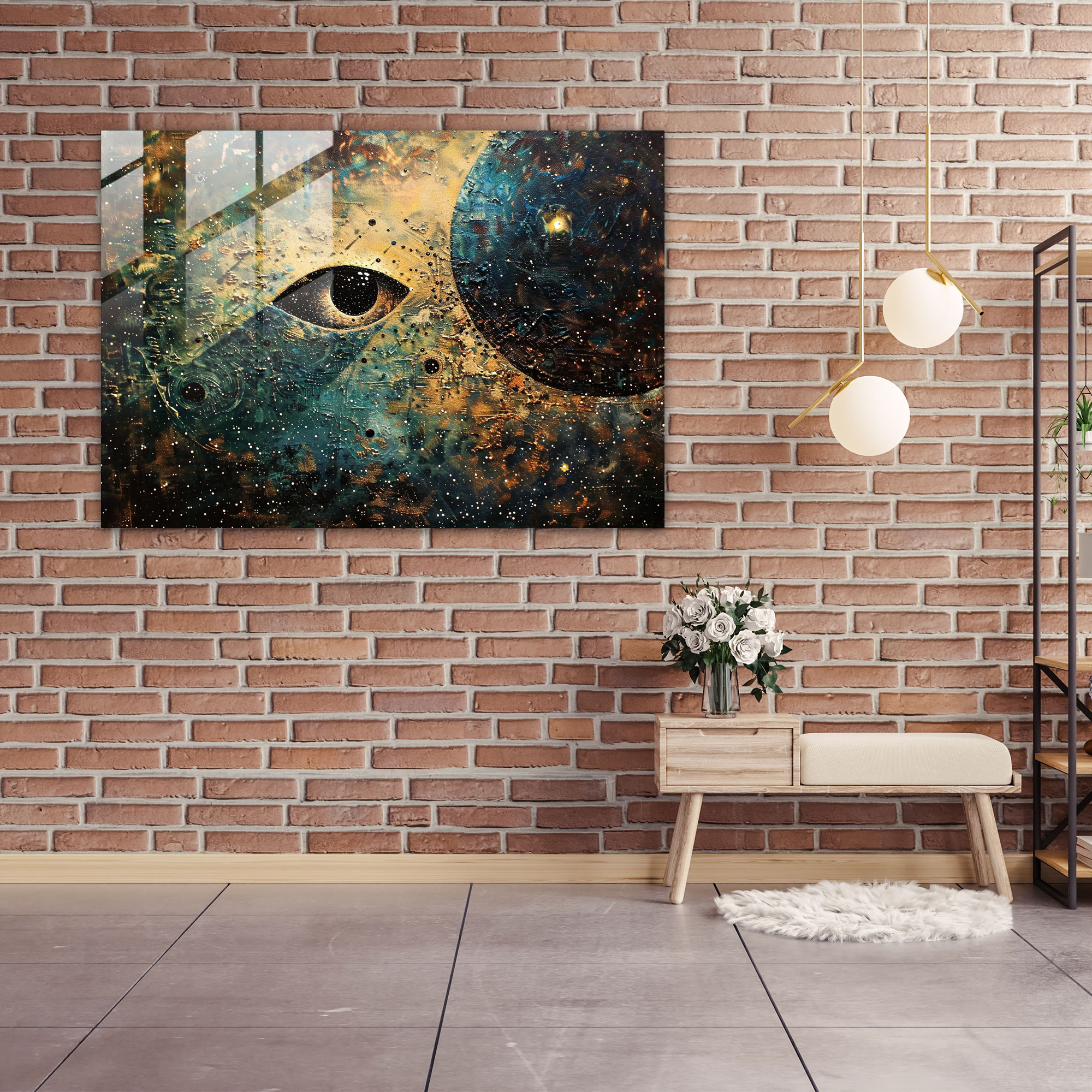 Cosmic Eye Home Decoration - Surrealism Art, Surrealism Art, Glass Print, Modern Art