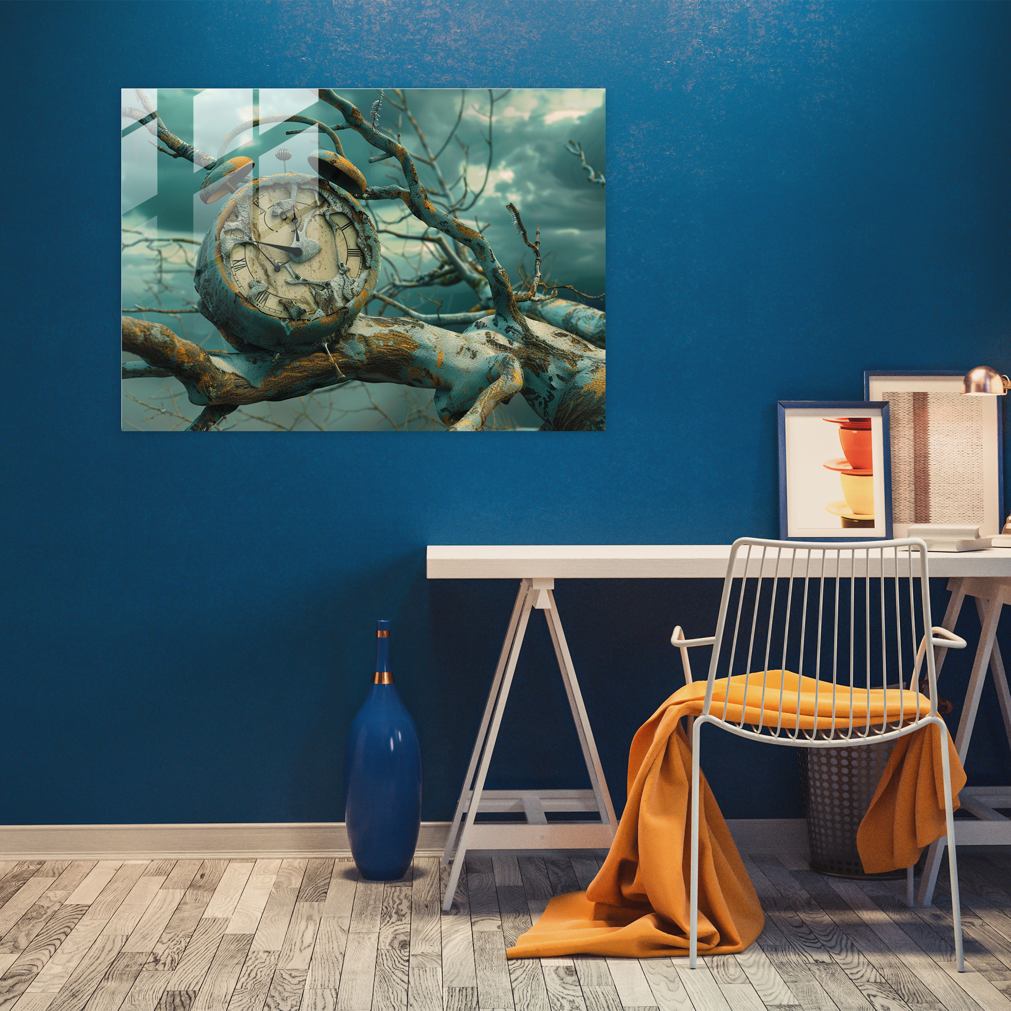 Surrealism Glass Print - Surrealism Art, Modern Art, Home Decoration, Surrealism Art