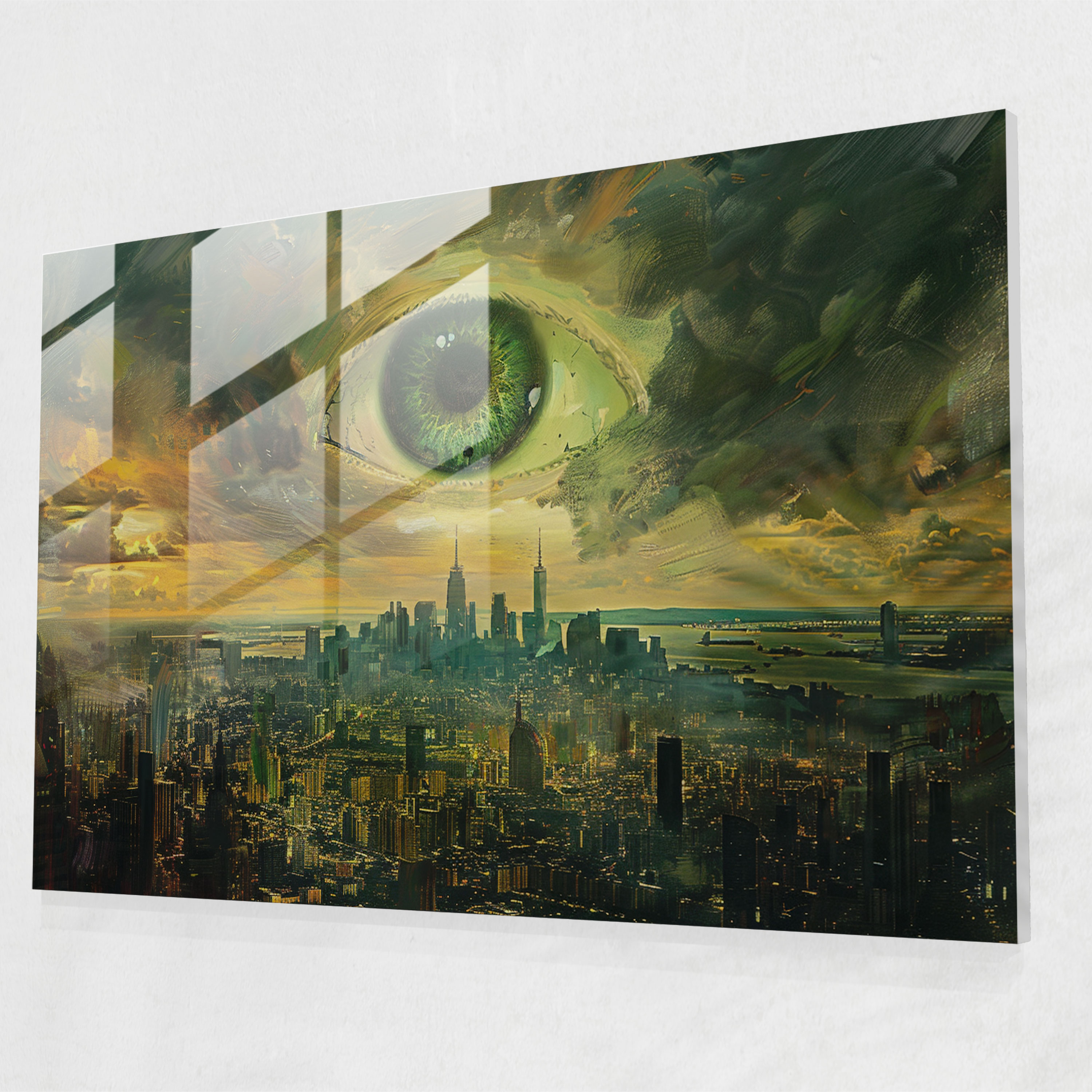 Surrealism Glass Print - Surrealism Art, Glass Print, Glass Art, Wall Decoration