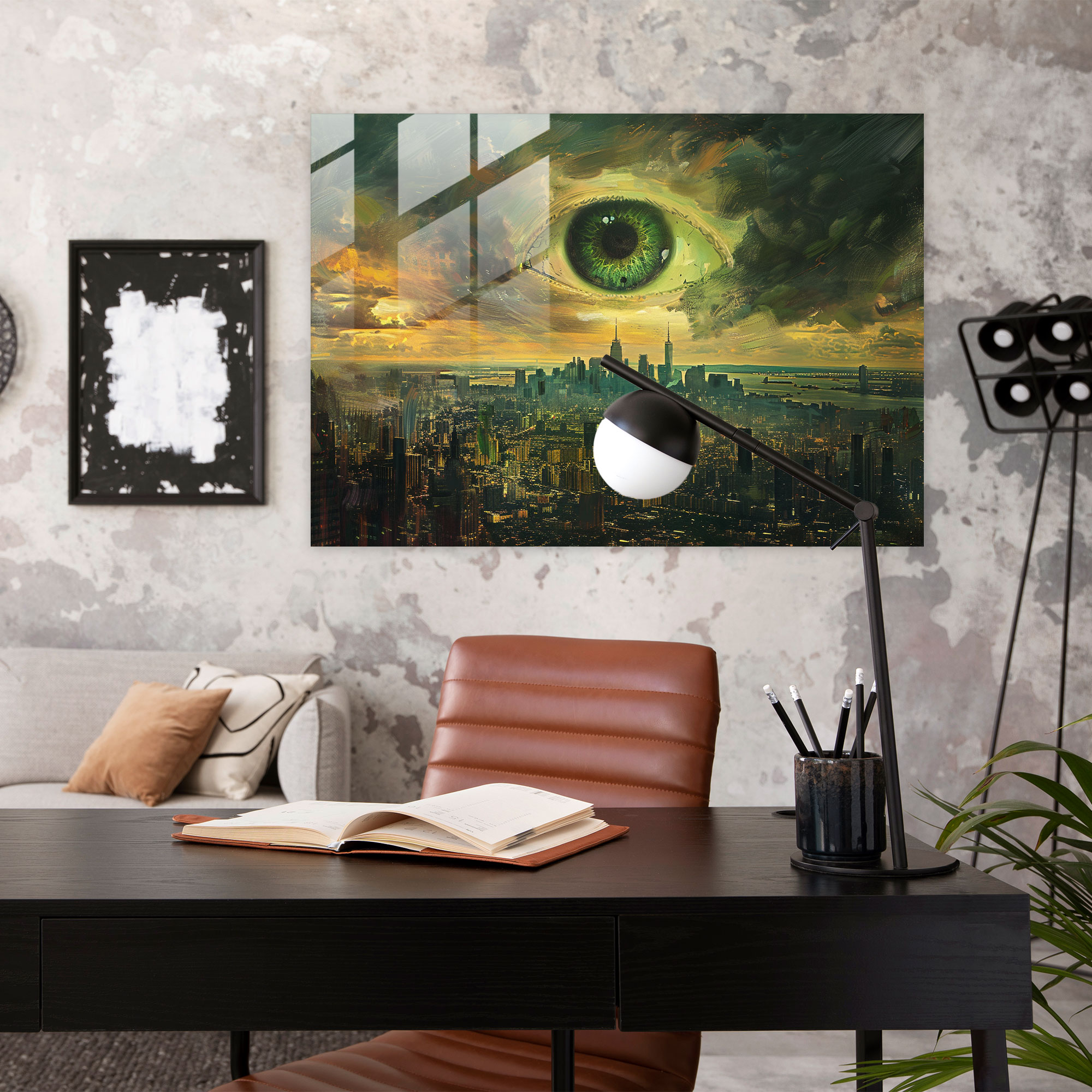 Surrealism Glass Print - Surrealism Art, Glass Print, Glass Art, Wall Decoration
