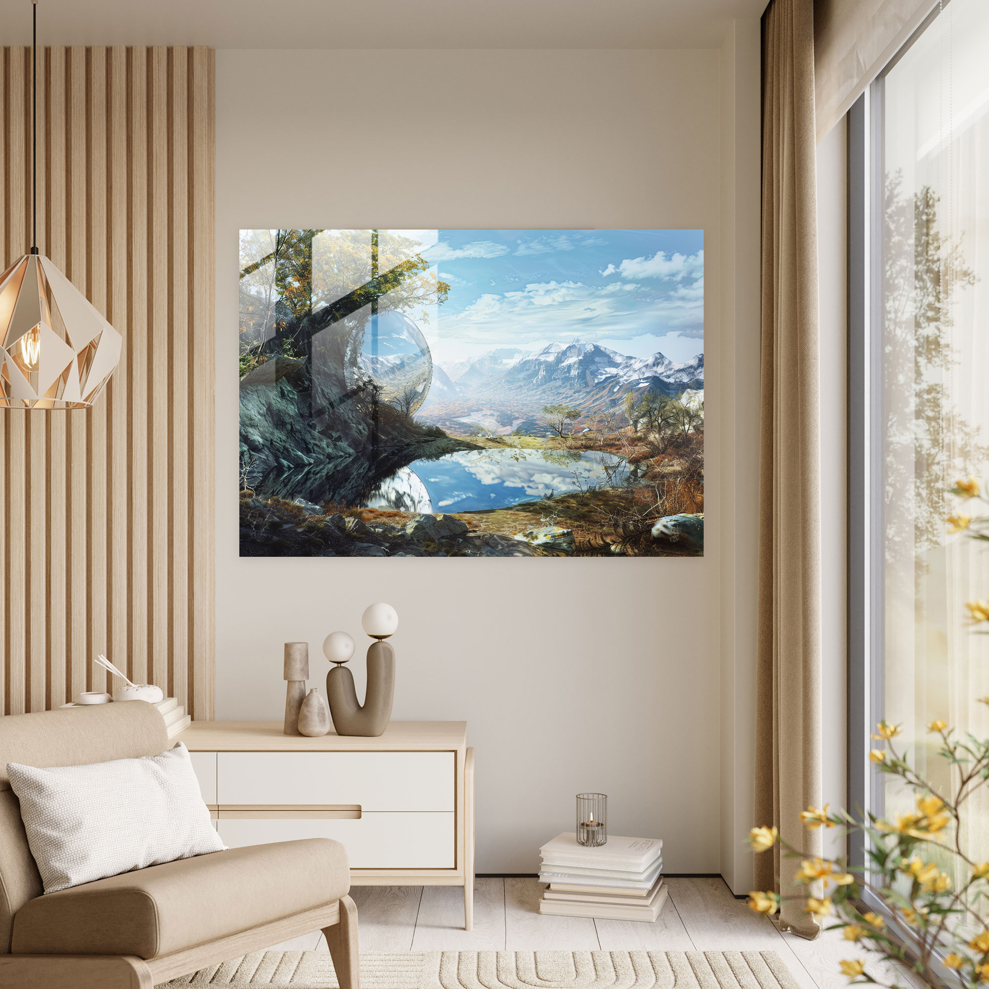 Surrealism Glass Wall Art - Surrealism Art, Glass Wall Art, Modern Art, Surrealism Art