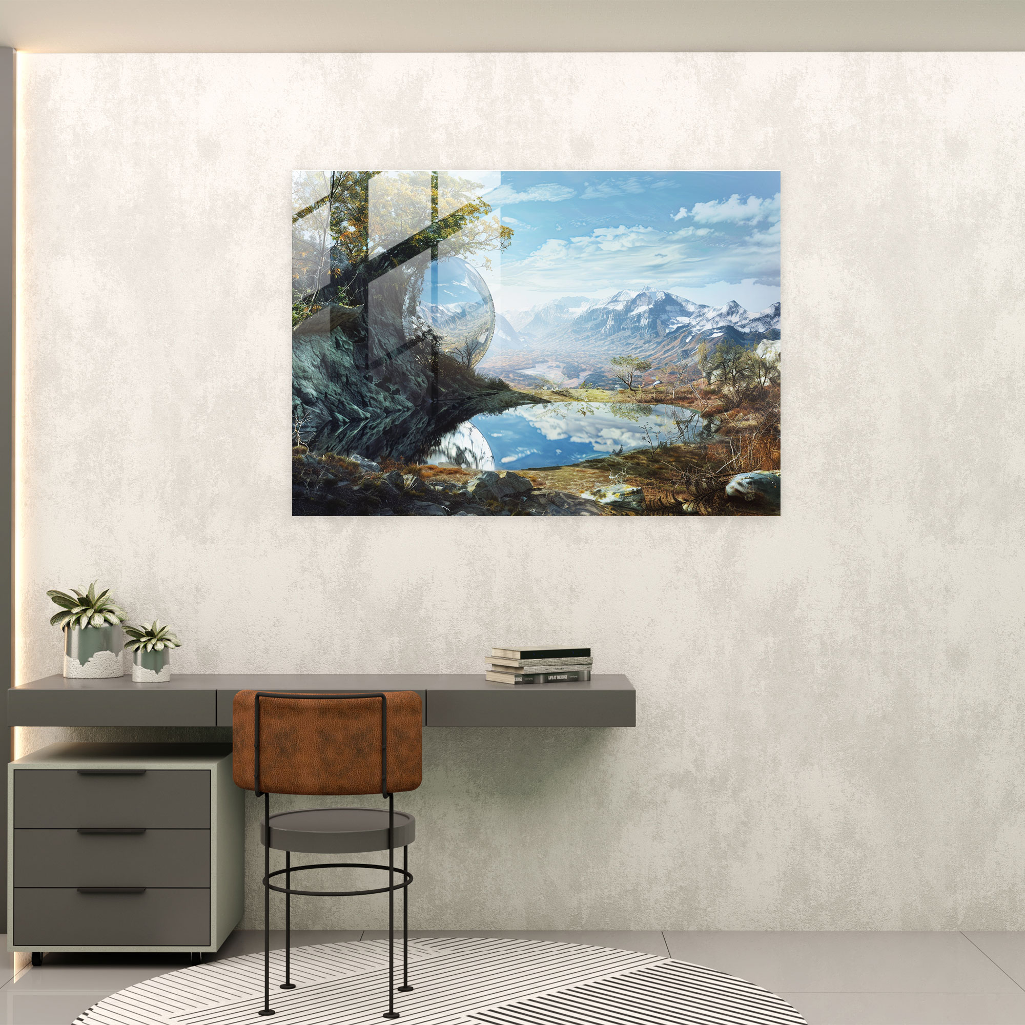Surrealism Glass Wall Art - Surrealism Art, Glass Wall Art, Modern Art, Surrealism Art