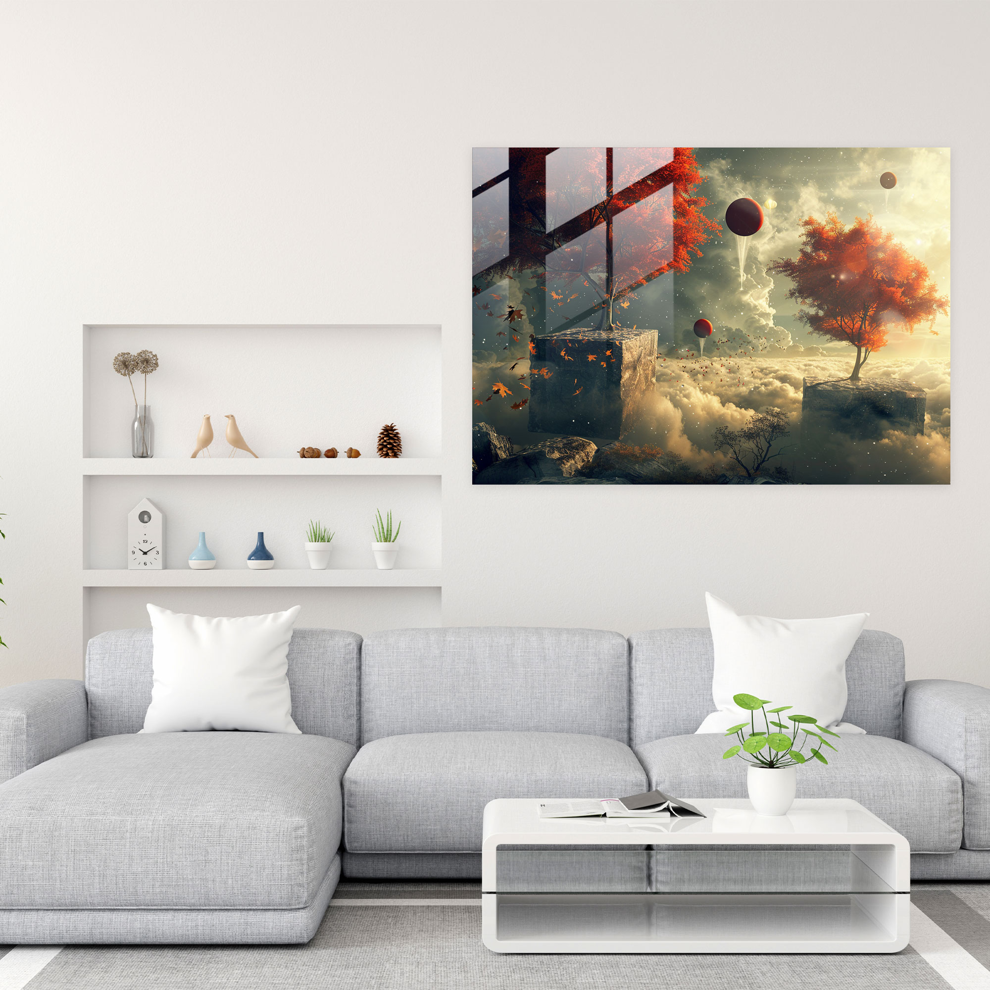 Surrealism Glass Wall Art - Surrealism Art, Surrealism Art, Glass Wall Art, Home Decoration