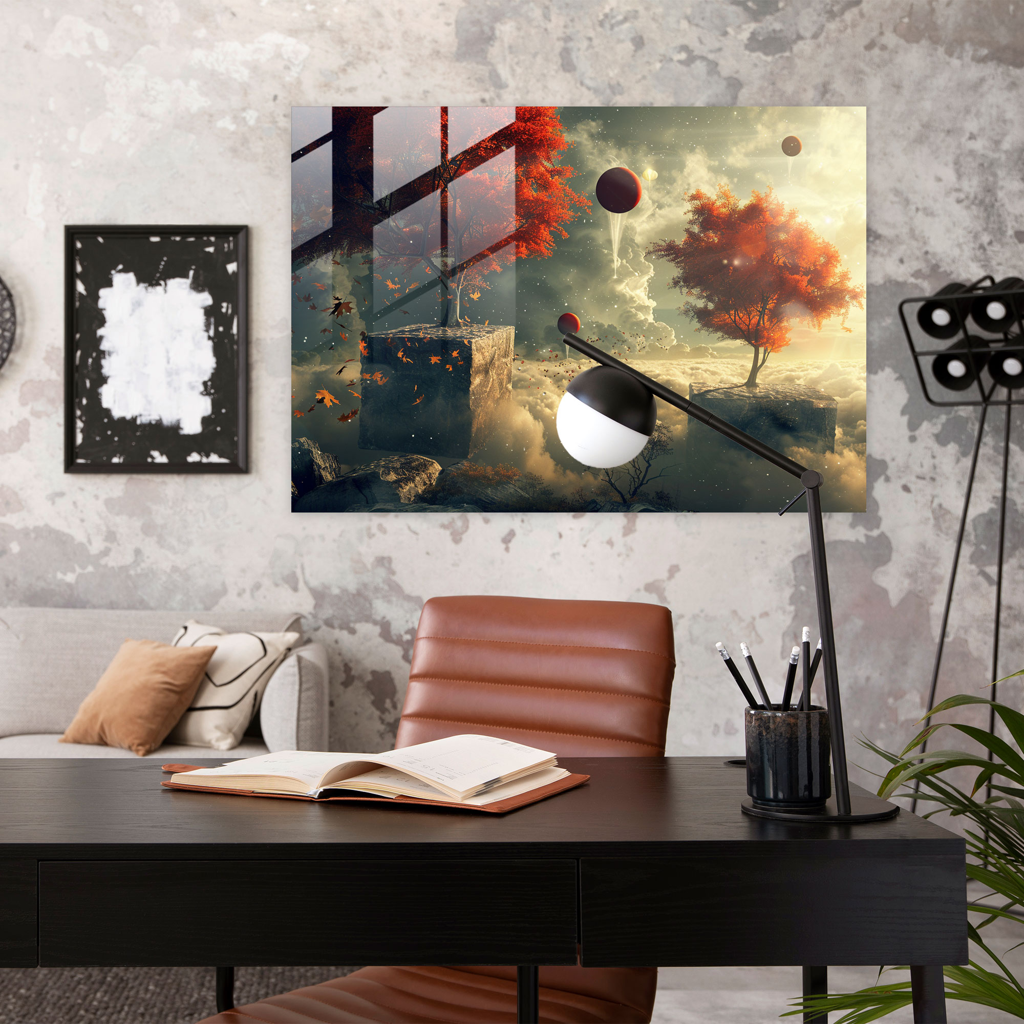 Surrealism Glass Wall Art - Surrealism Art, Surrealism Art, Glass Wall Art, Home Decoration