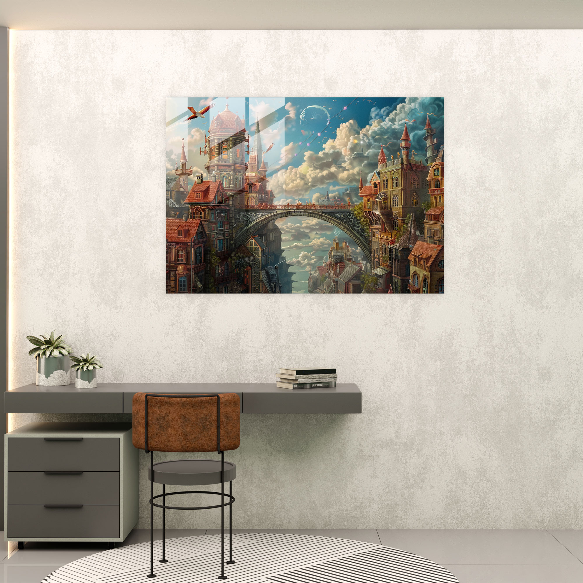 Surrealism Glass Art - Surrealism Art, Glass Art, Glass Print, Modern Art