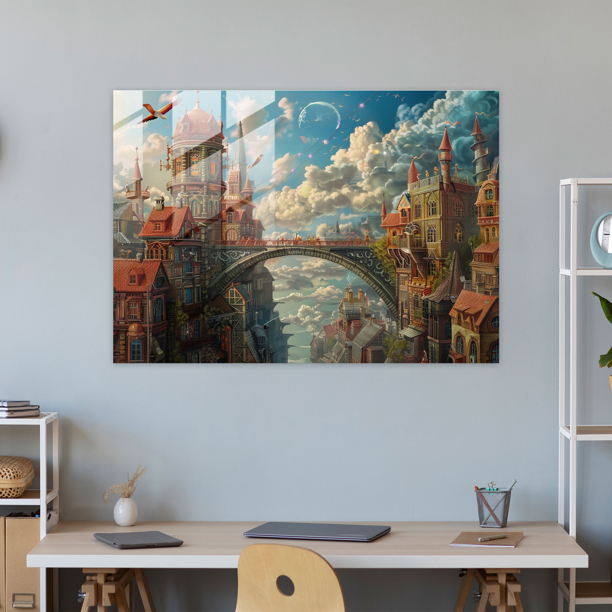 Surrealism Glass Art - Surrealism Art, Glass Art, Glass Print, Modern Art