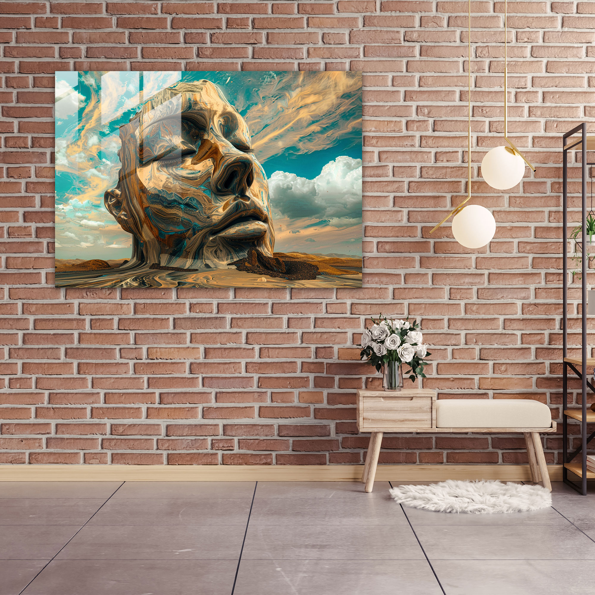 Surrealism Art Glass Art - Surrealism Art, Glass Wall Art, Home Decoration, Modern Art