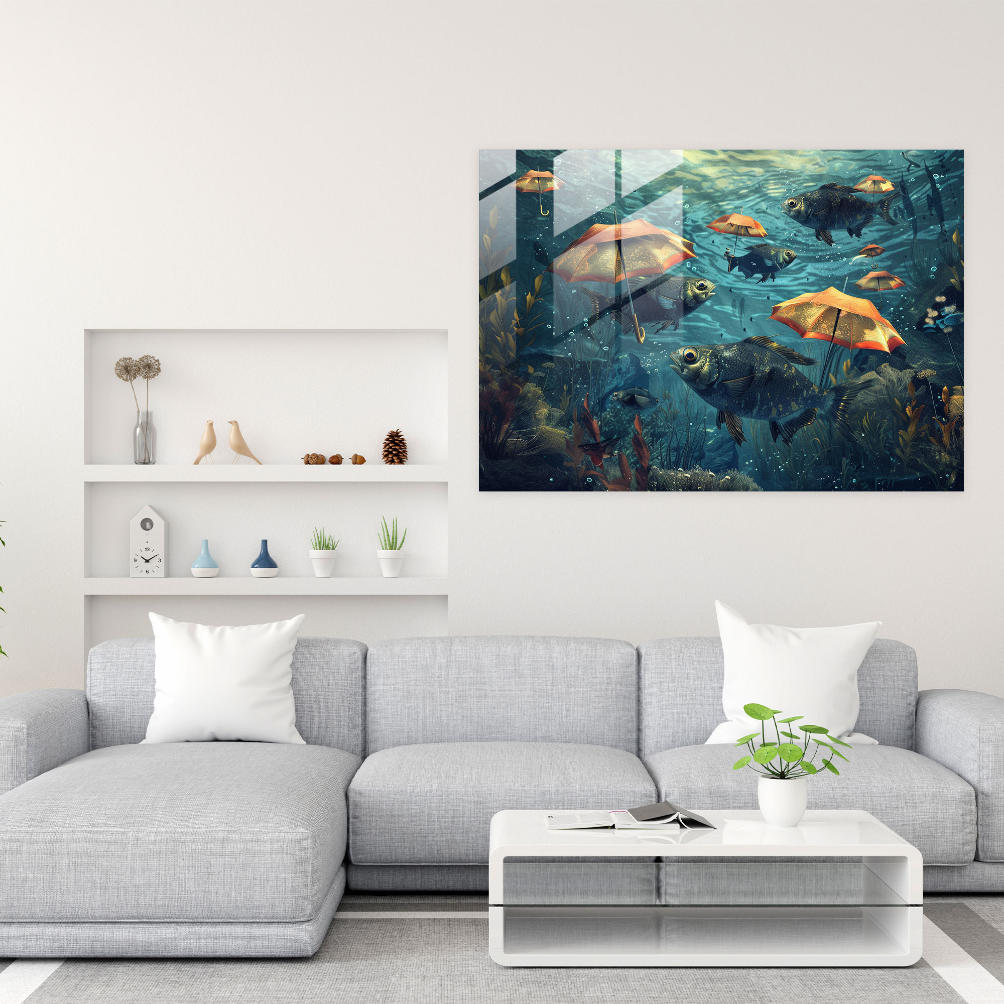 Surrealism Art Glass Print - Surrealism Art, Modern Art, Glass Art, Wall Decoration