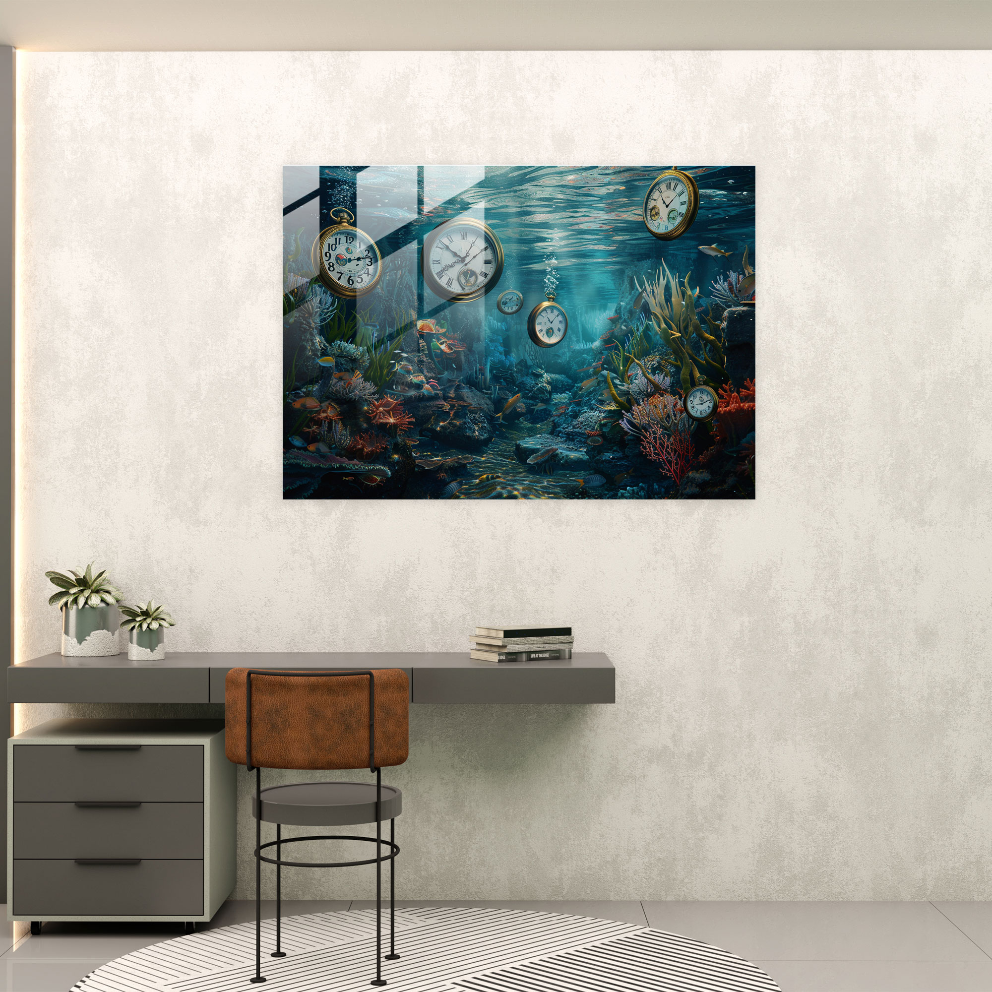 Surrealism Glass Wall Art - Surrealism Art, Glass Wall Art, Home Decoration, Surrealism Art