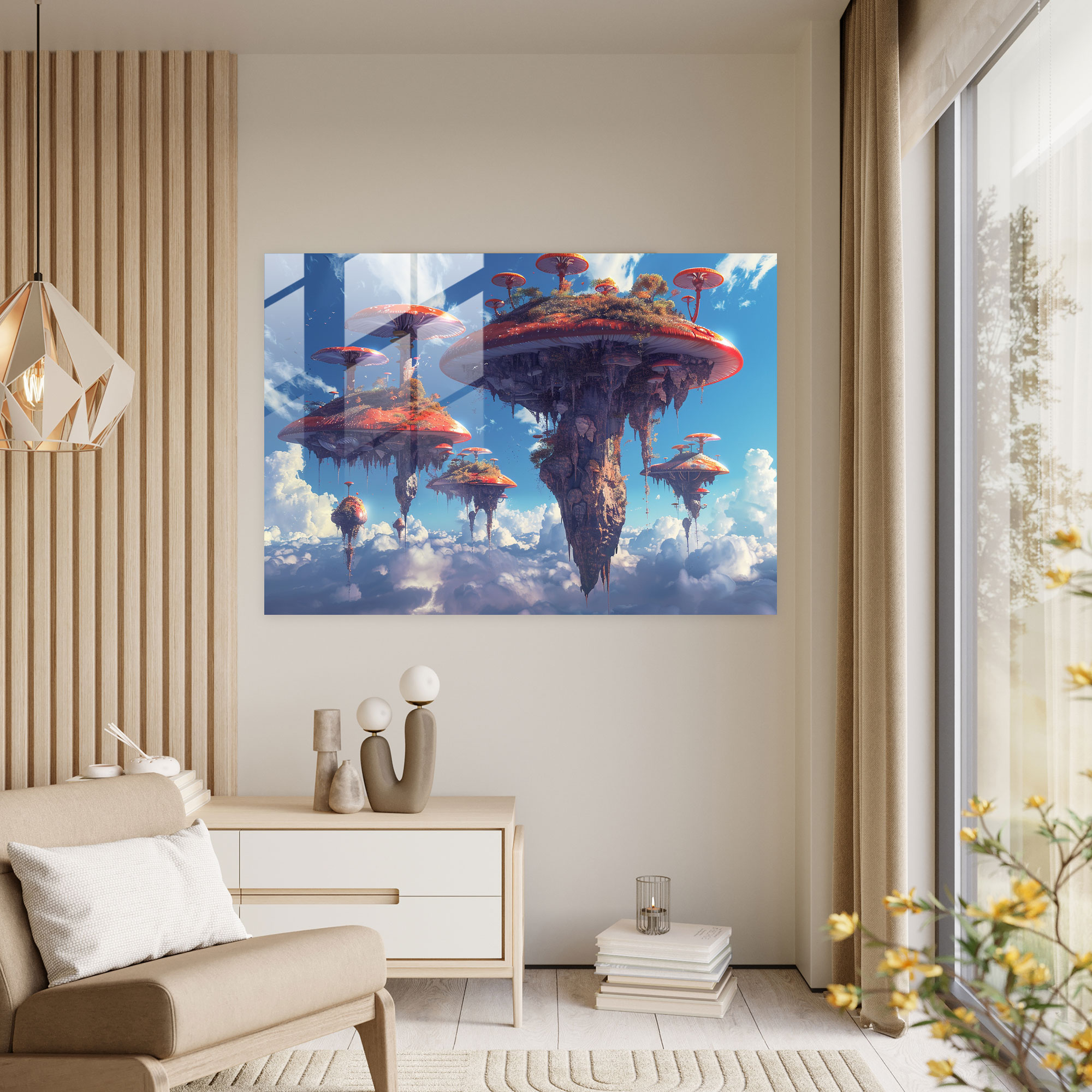 Surrealism Glass Print - Surrealism Art, Surrealism Art, Modern Art, Home Decoration