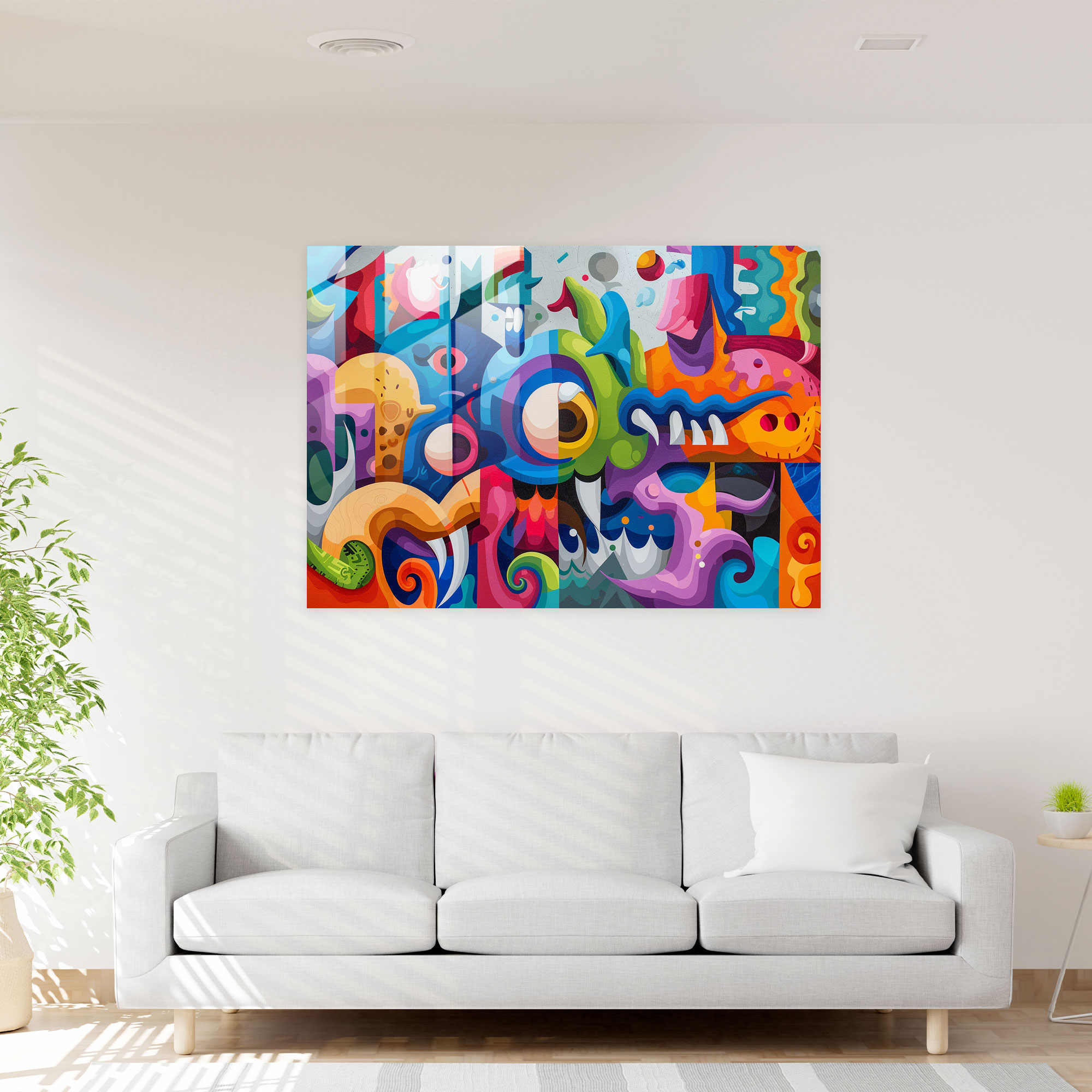 Surrealism Glass Wall Art - Surrealism Art, Modern Art, Glass Wall Art, Wall Decoration