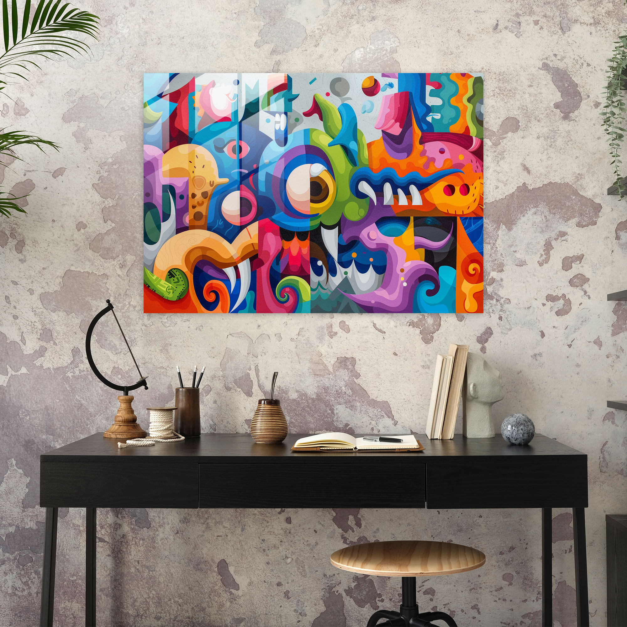 Surrealism Glass Wall Art - Surrealism Art, Modern Art, Glass Wall Art, Wall Decoration