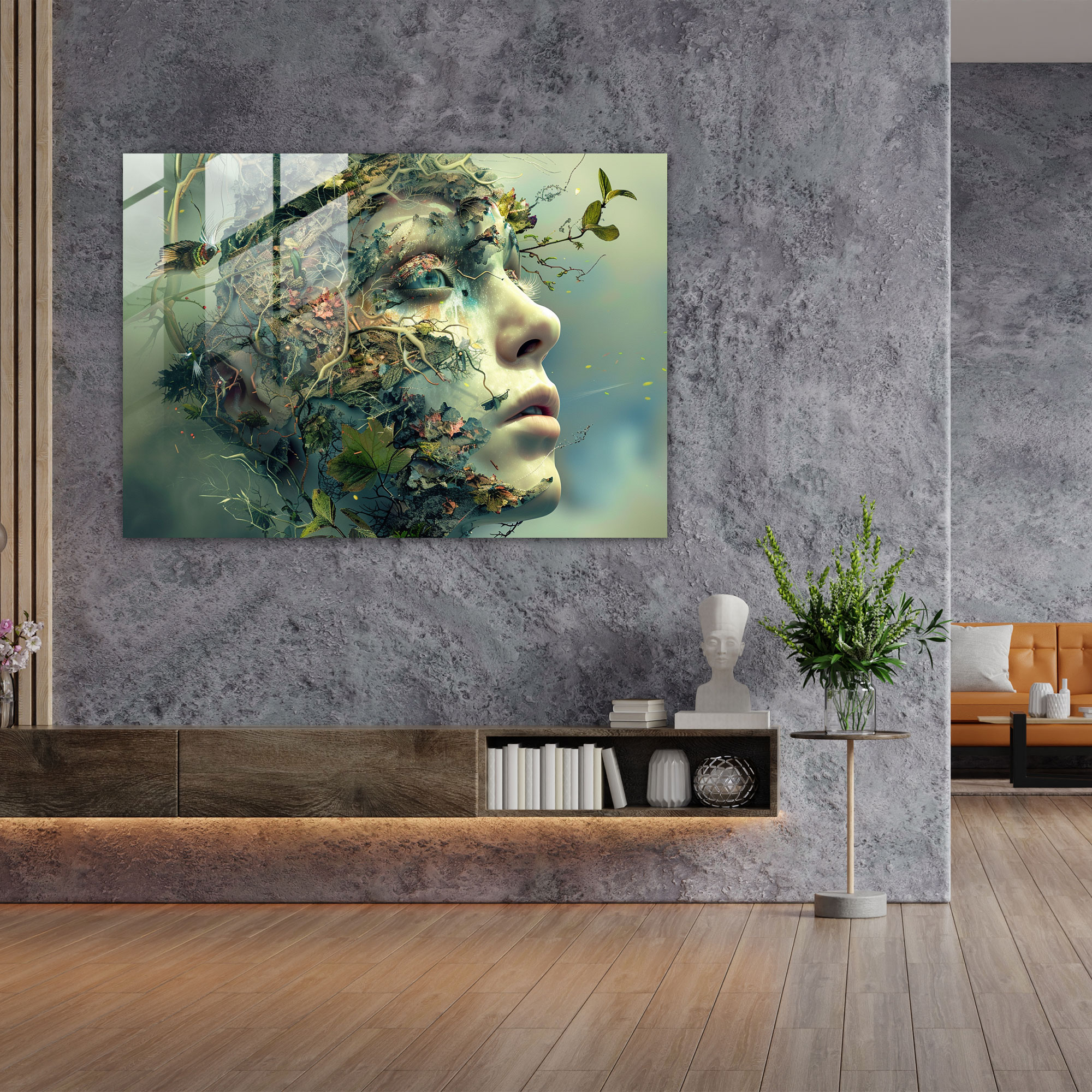 Surrealism Glass Print Wall Decoration - Surrealism Art, Surrealism Art, Modern Art, Wall Decoration
